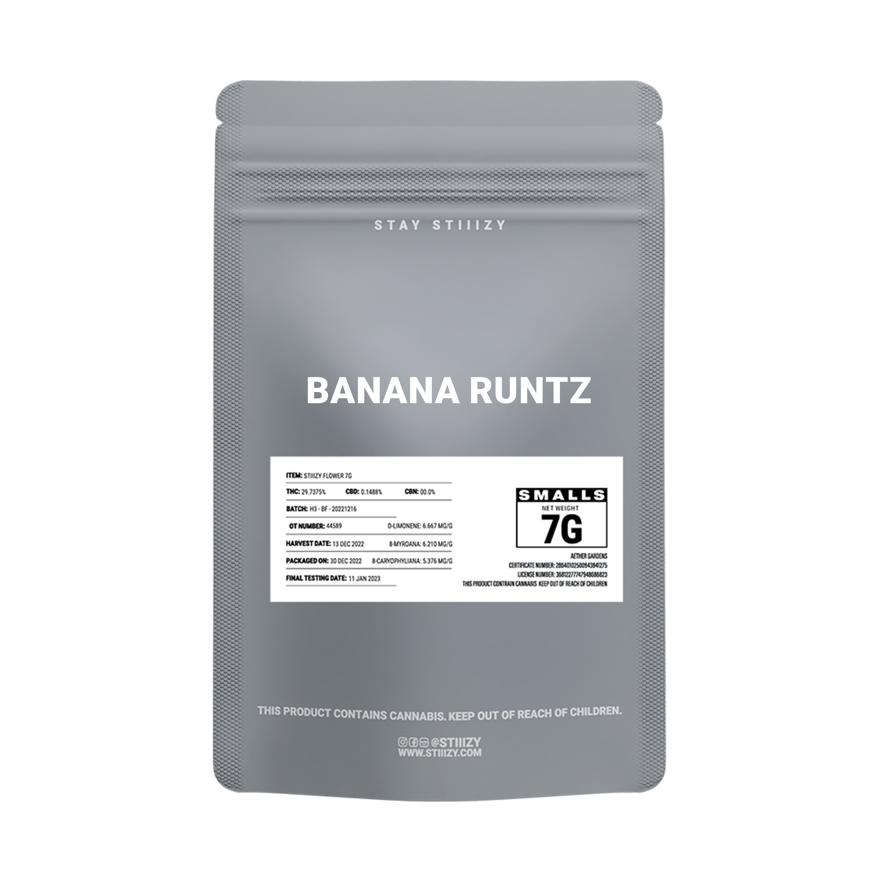 BANANA RUNTZ - GREY LABEL 7G