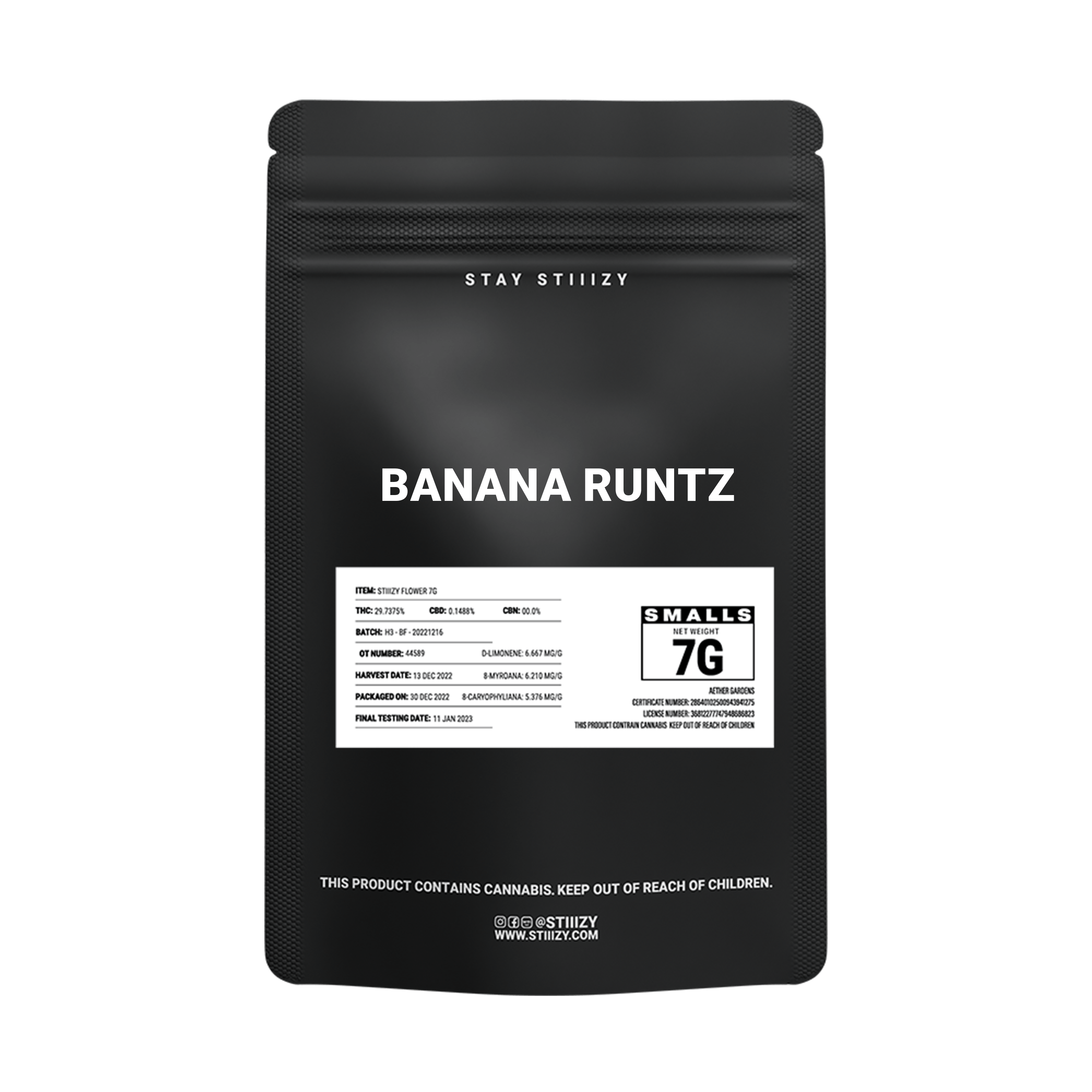 BANANA RUNTZ - BLACK LABEL 7G