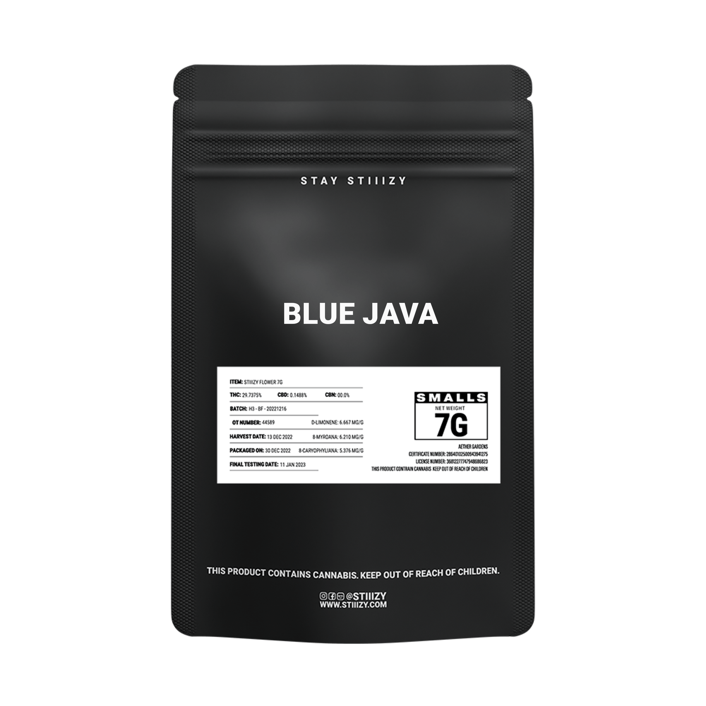 BLUE JAVA - BLACK LABEL 7G