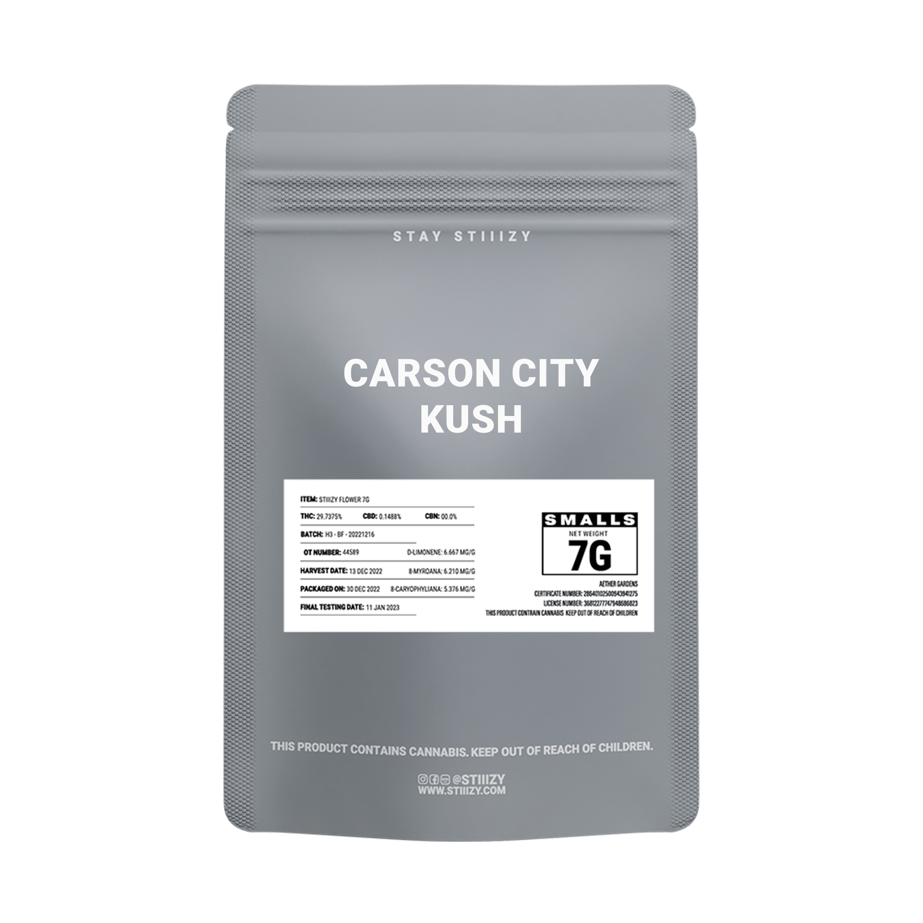 CARSON CITY KUSH - GREY LABEL 7G