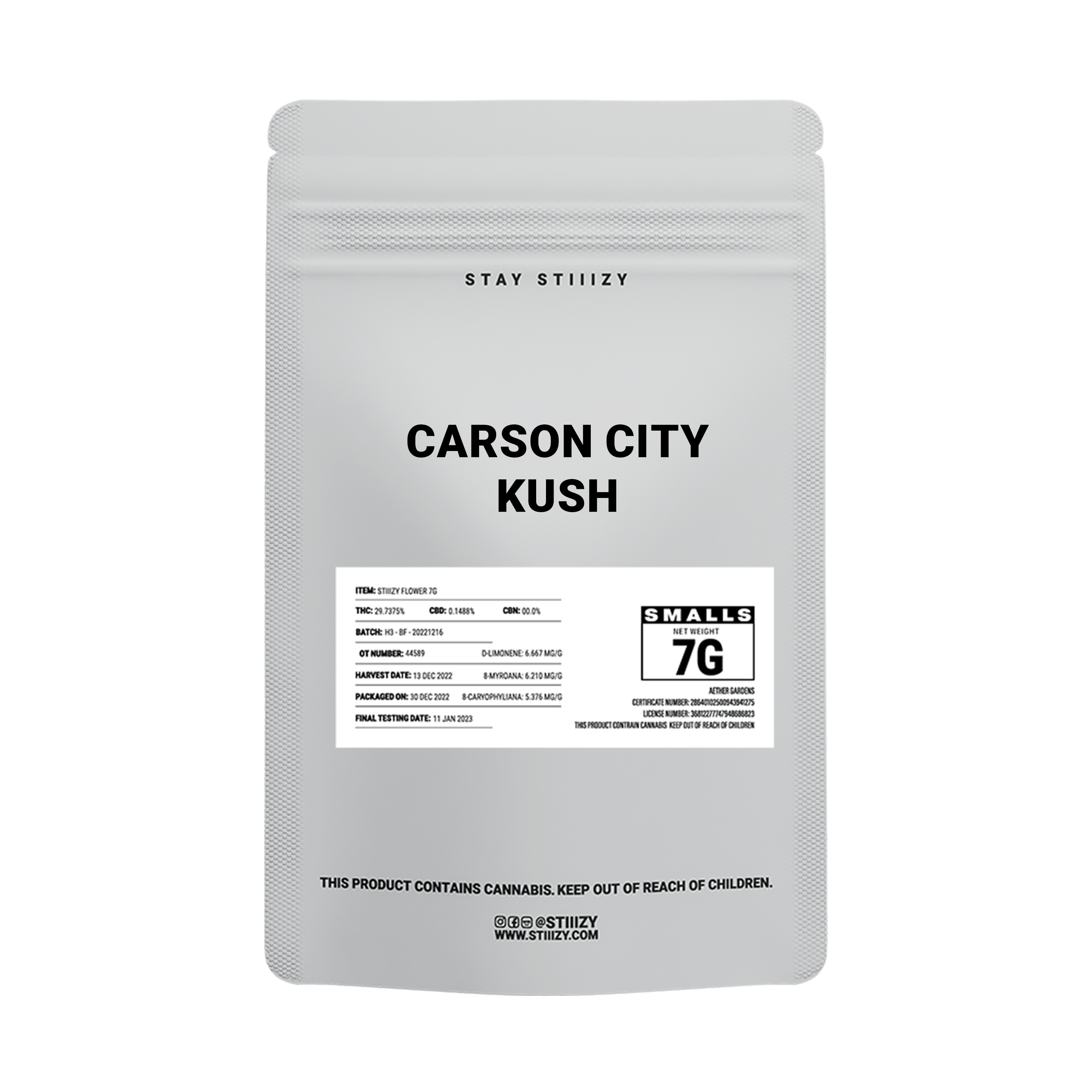 CARSON CITY KUSH - WHITE LABEL 7G