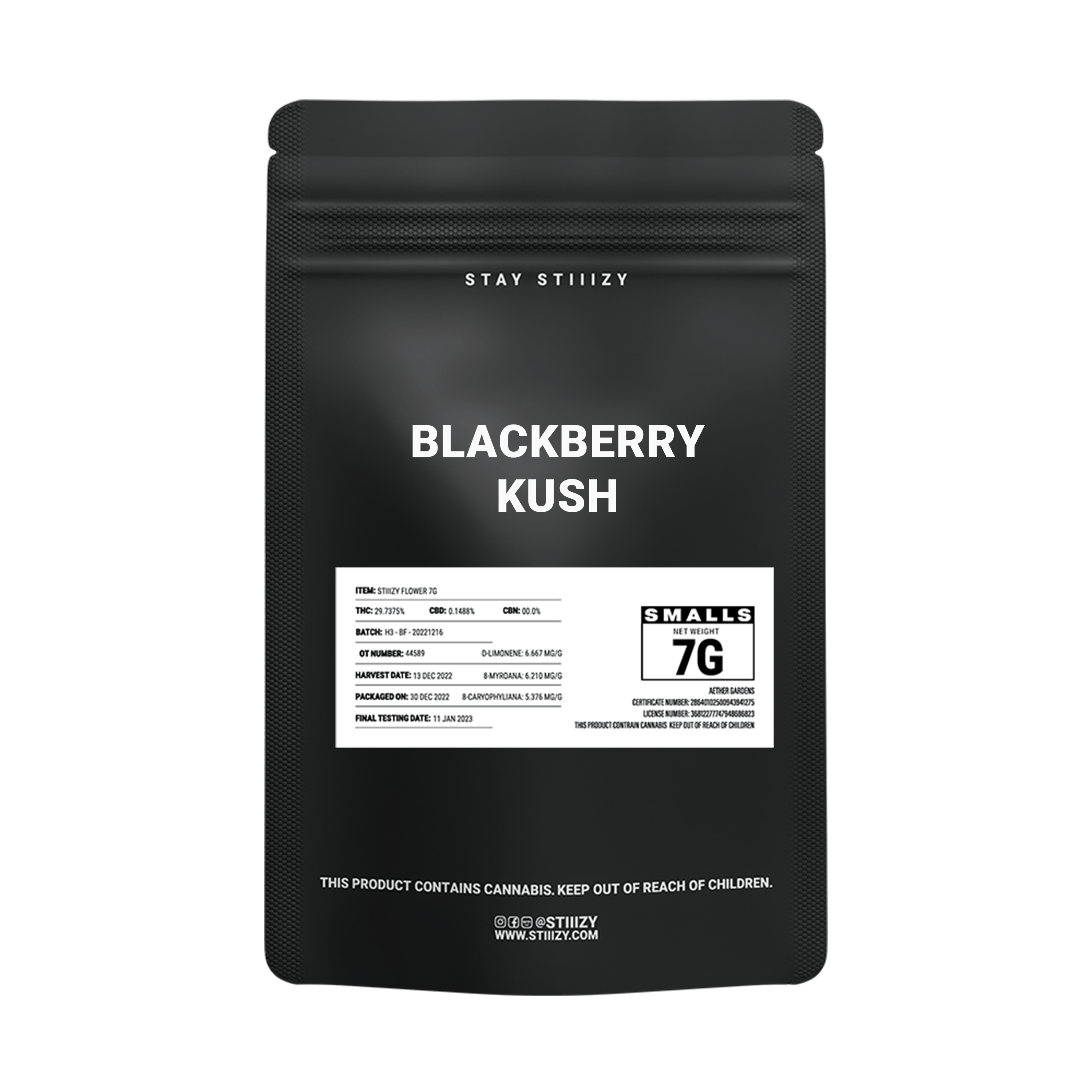 BLACKBERRY KUSH - BLACK LABEL 7G