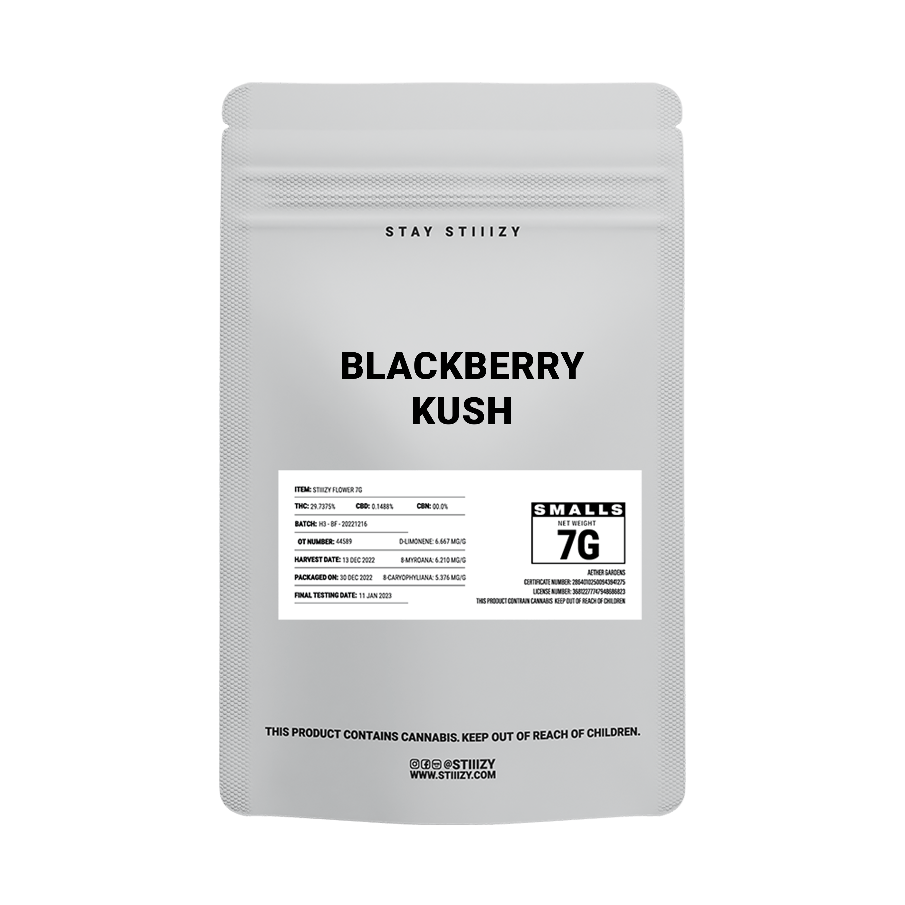 BLACKBERRY KUSH - WHITE LABEL 7G