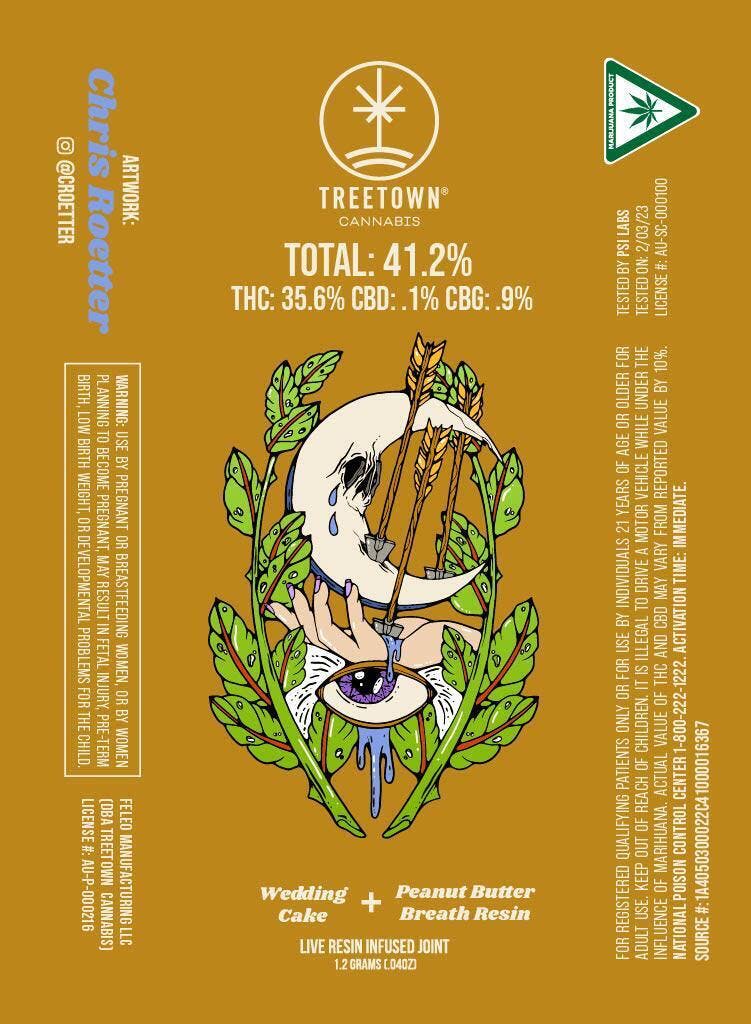 *THC 35.6%* Wedding Cake X Peanut Butter Breath (Artist Series #1 Brown)