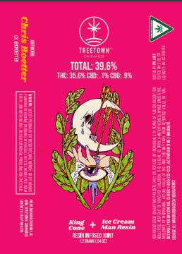 *THC 35.6%* King Cone X Ice Cream Man (Artist Series #1 Pink)