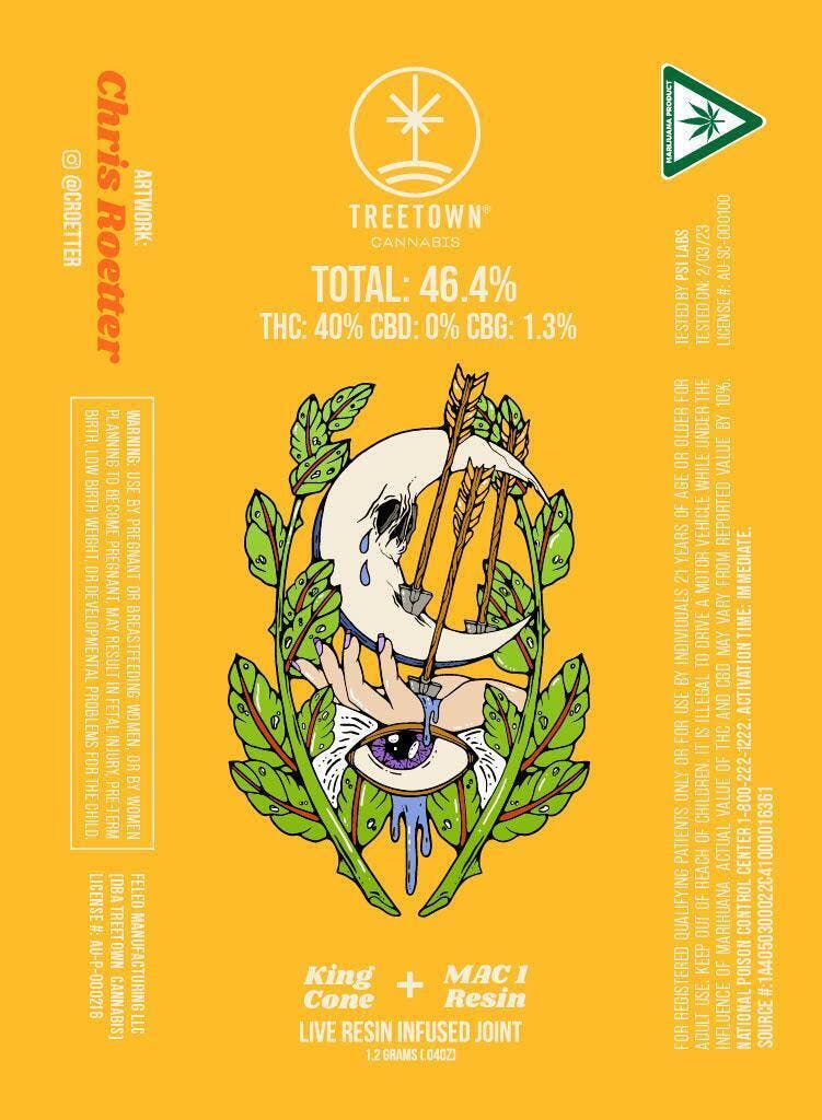 *THC 40%* King Cone X MAC 1 (Artist Series #1 Yellow)