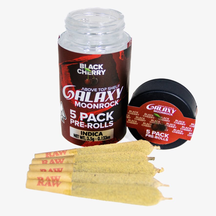 Black Cherry Moonrock Infused Preroll 5 Pack 3.5g- CA
