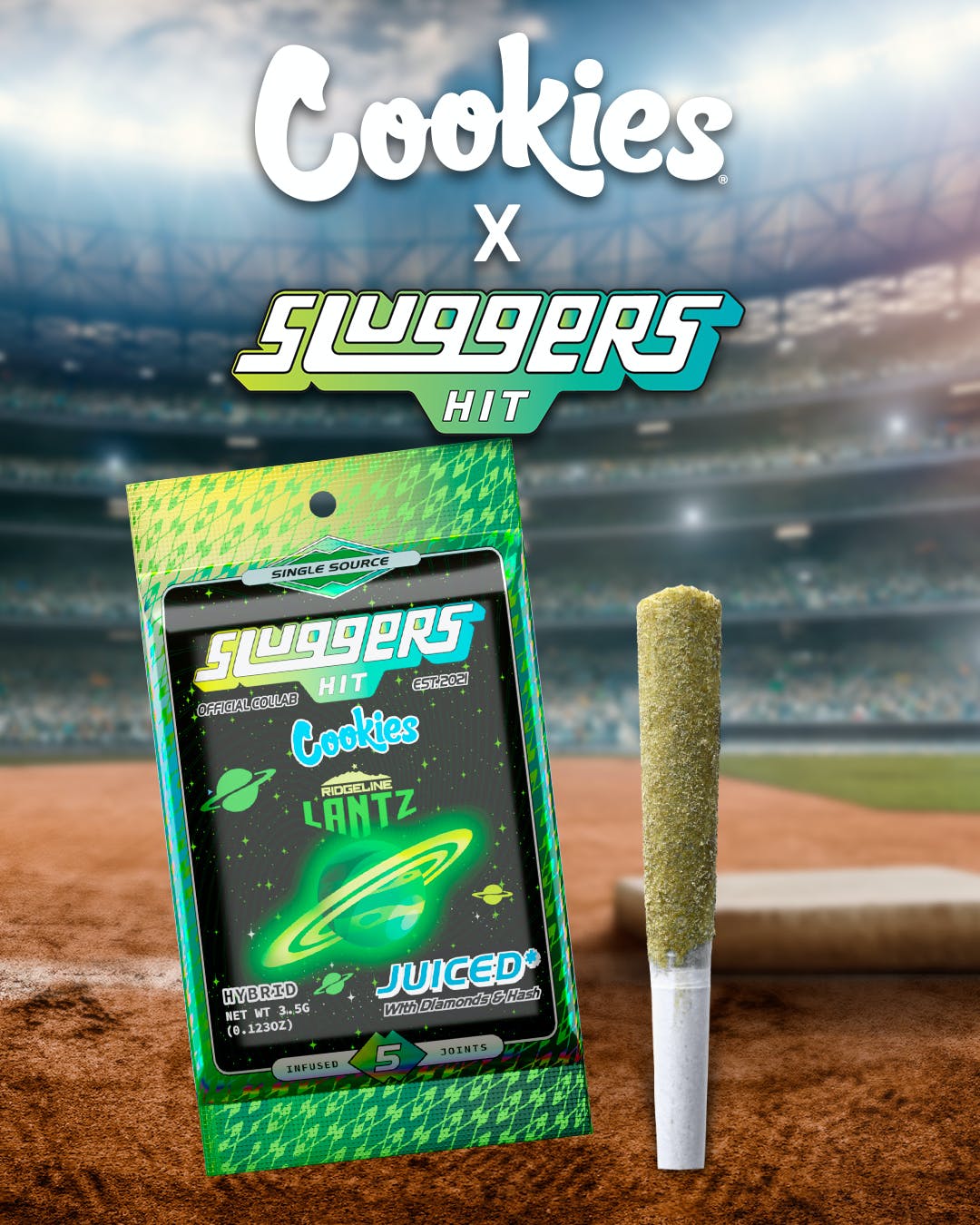 Cookies x Sluggers - 5pk Pre Rolls - Ridgeline Lantz