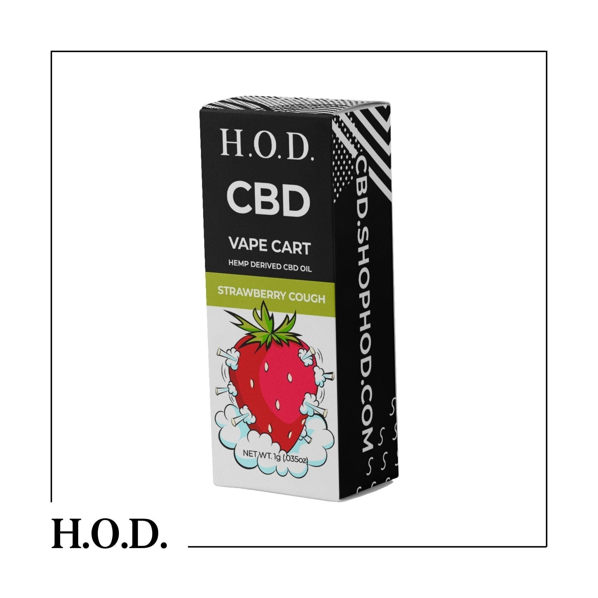 H.O.D. CBD Strawberry Cough Cart 1g