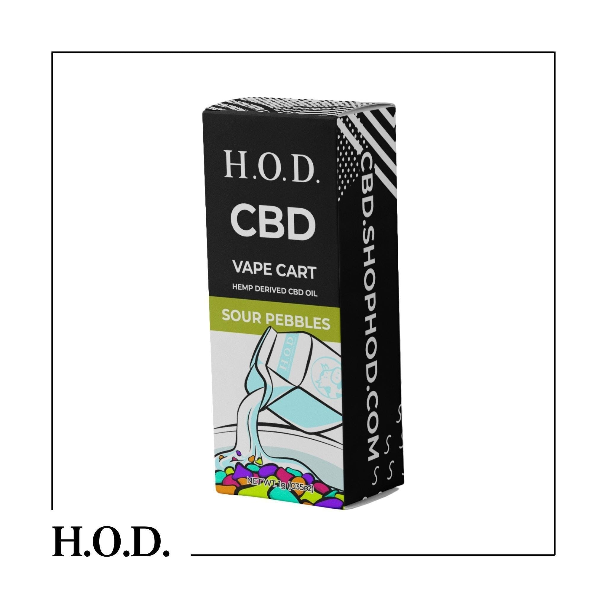 H.O.D. CBD Sour Pebbles Cart 1g