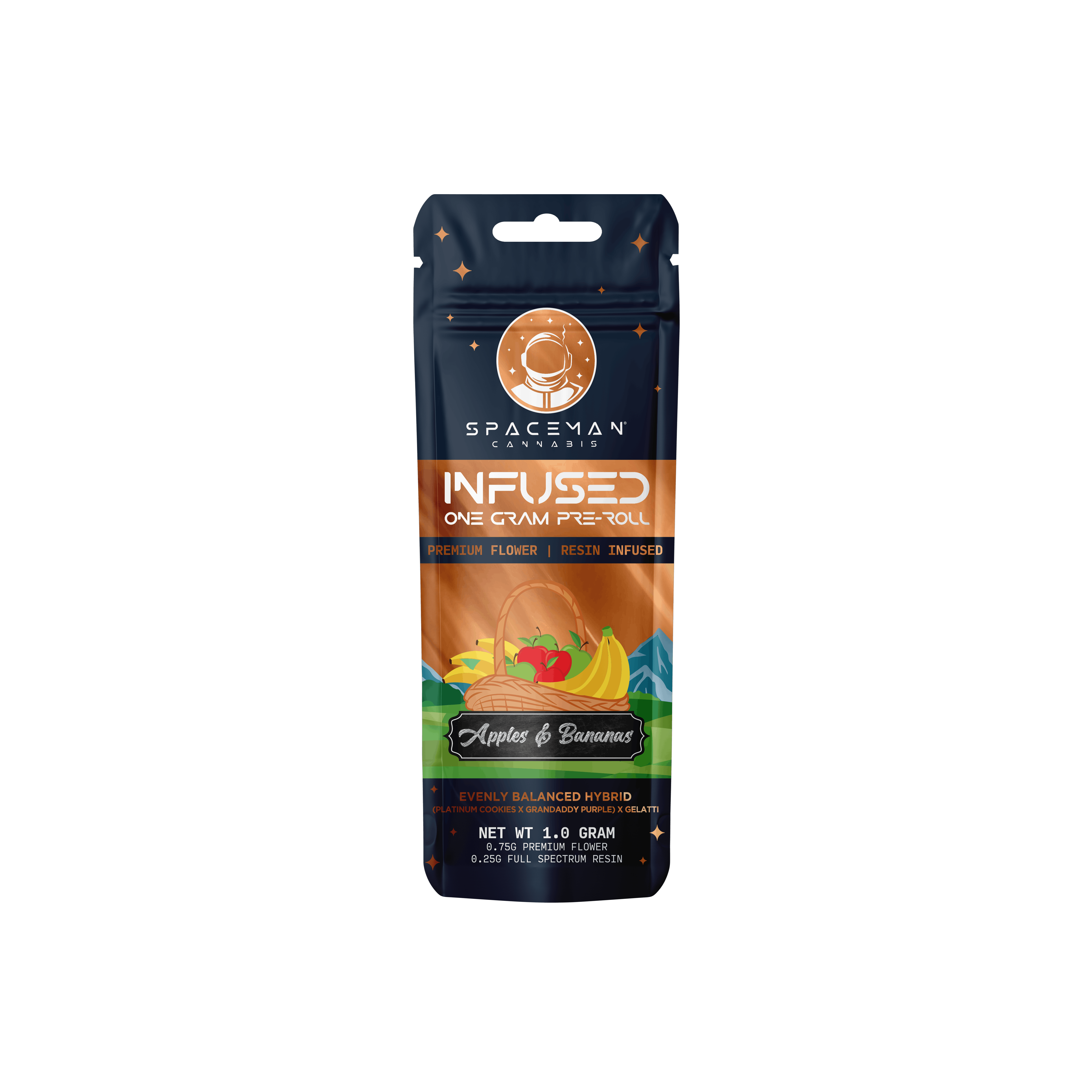 Spaceman - 1g Resin Infused Pre-Roll - Apples and Bananas