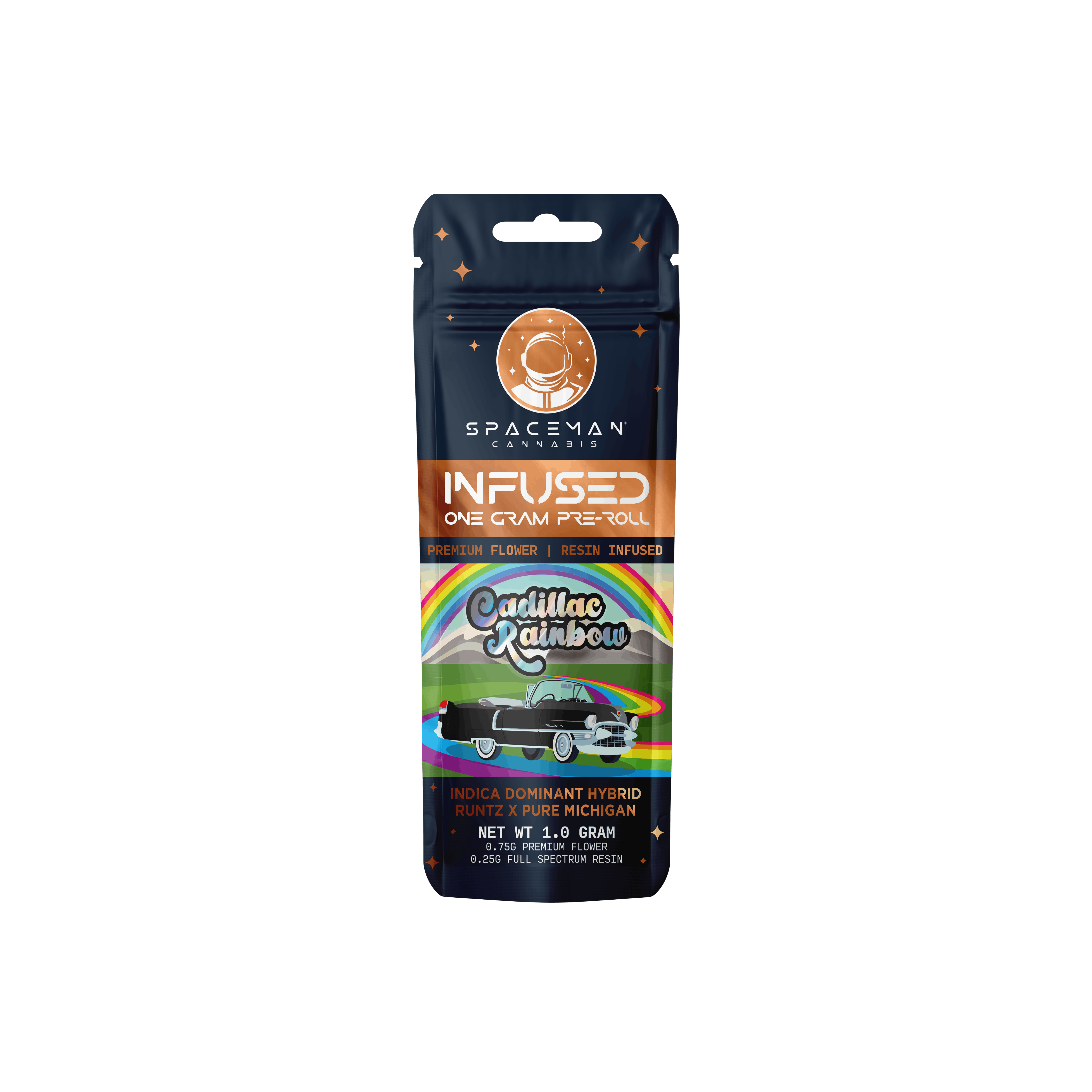 Spaceman - 1g Resin Infused Pre-Roll - Cadillac Rainbow