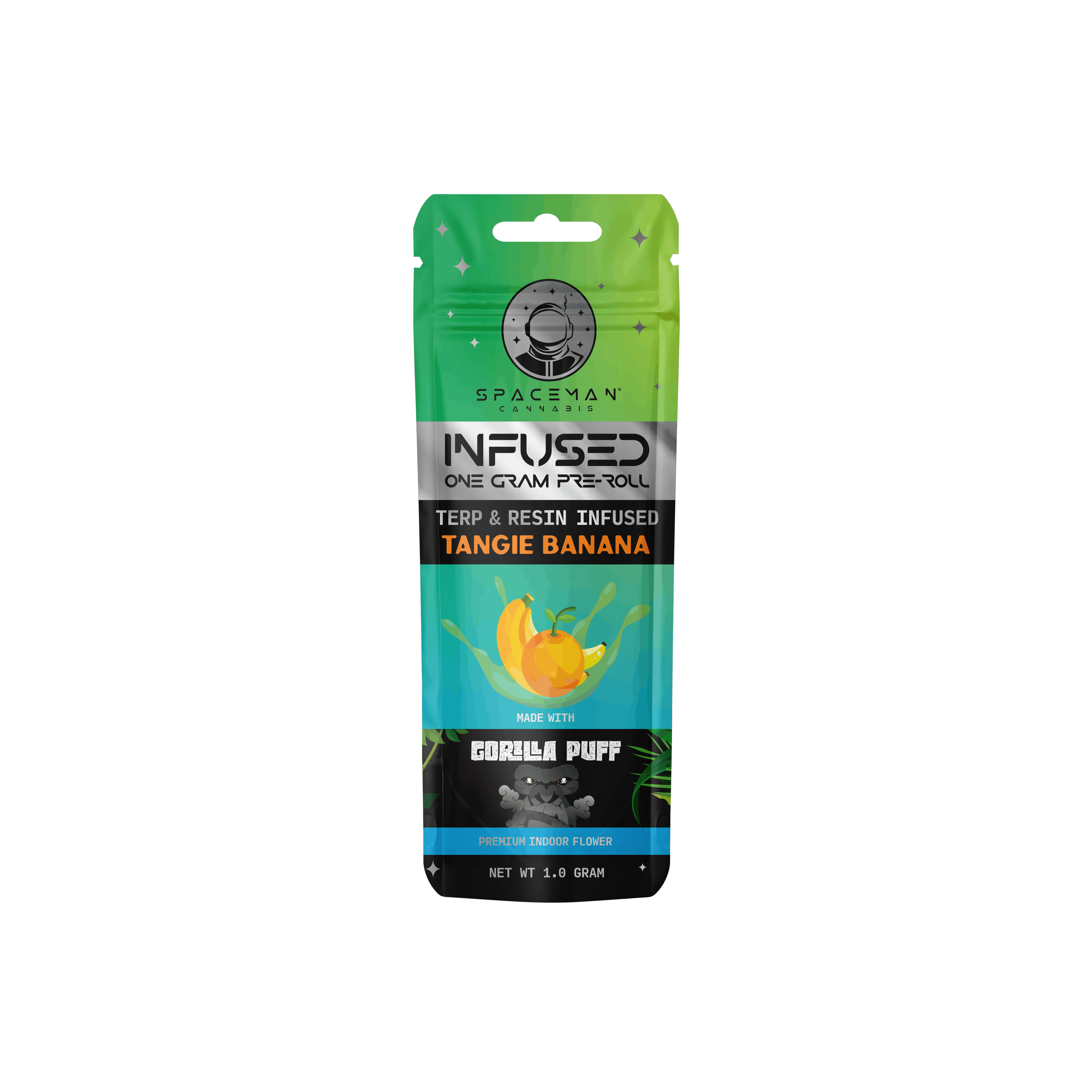 Spaceman - 1g Terp & Resin Infused Pre-Roll - Tangie Banana + Gorilla Puff