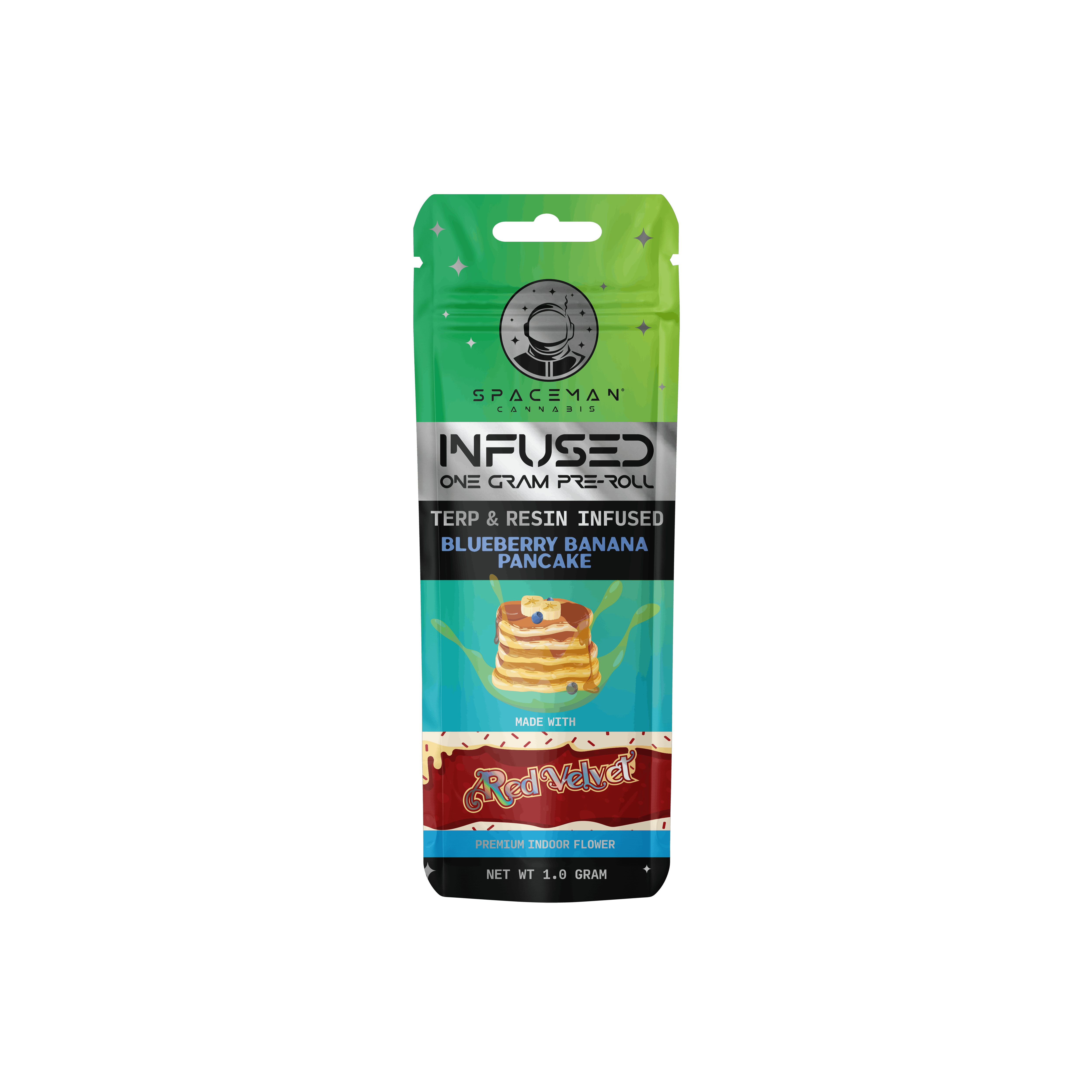 Spaceman - 1g Terp & Resin Infused Pre-Roll - Blueberry Banana Pancake + RV