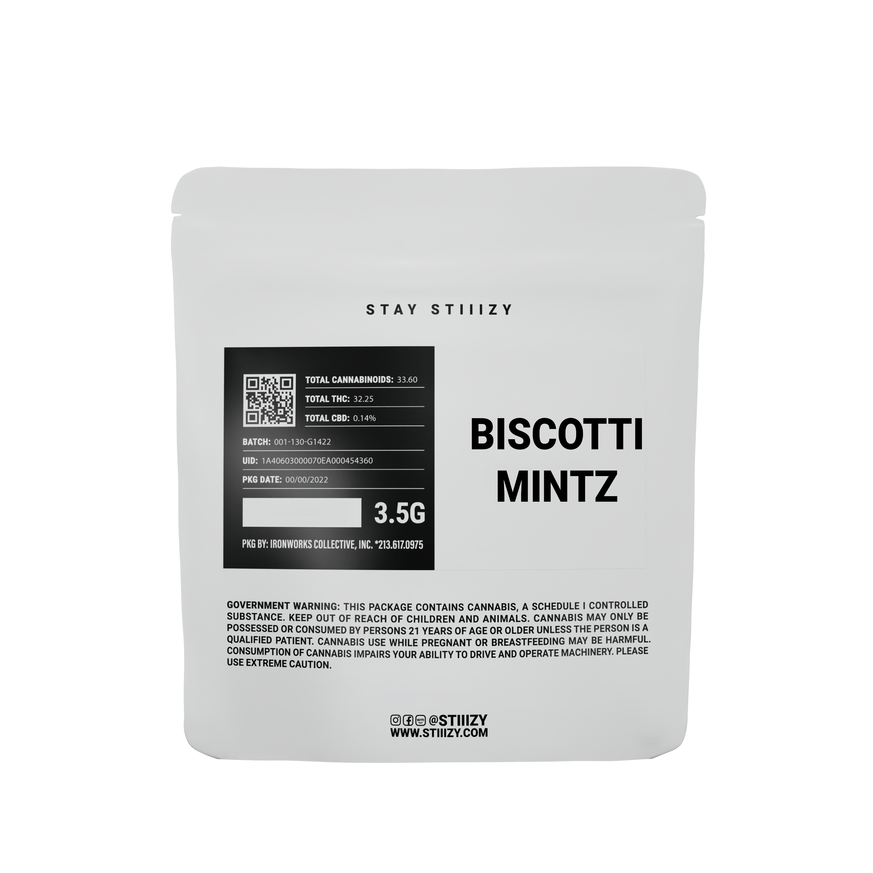 BISCOTTI MINTZ - WHITE LABEL 3.5G