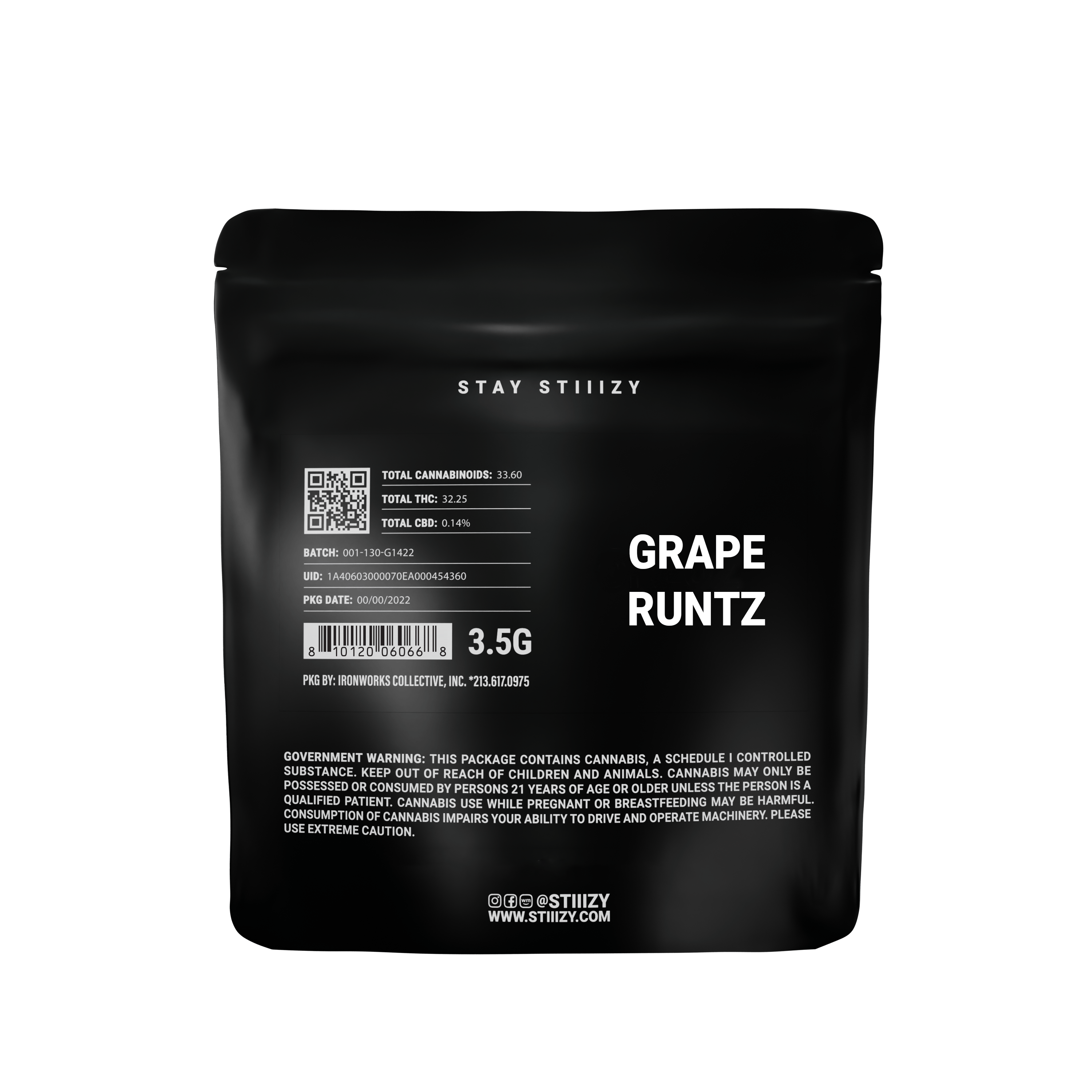 GRAPE RUNTZ - BLACK LABEL 3.5G