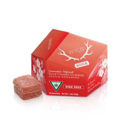 *HIGH DOSE* Sour Cherry Indica Enhanced Gummies | MI