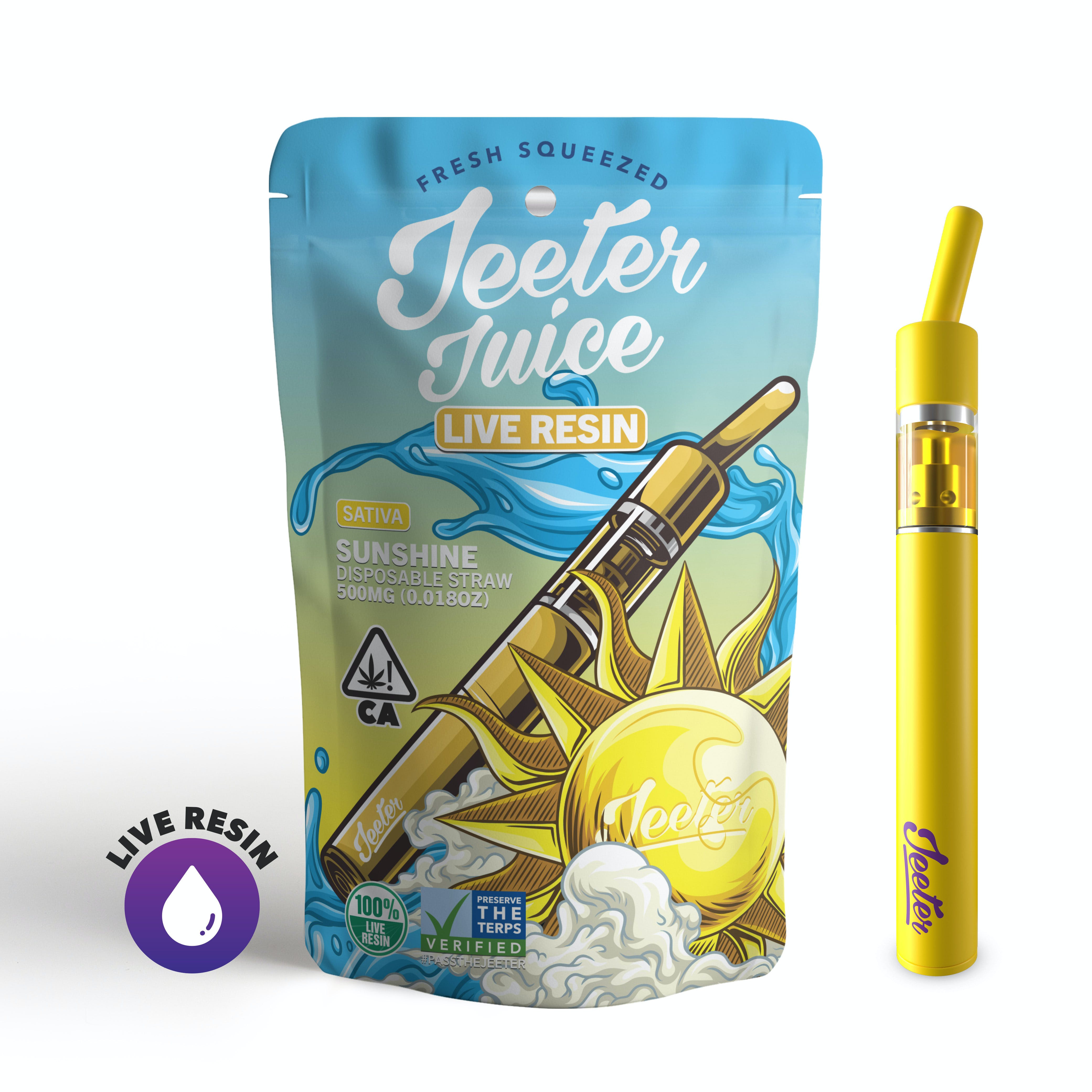 Jeeter Juice Live Resin Disposable Straw - Sunshine