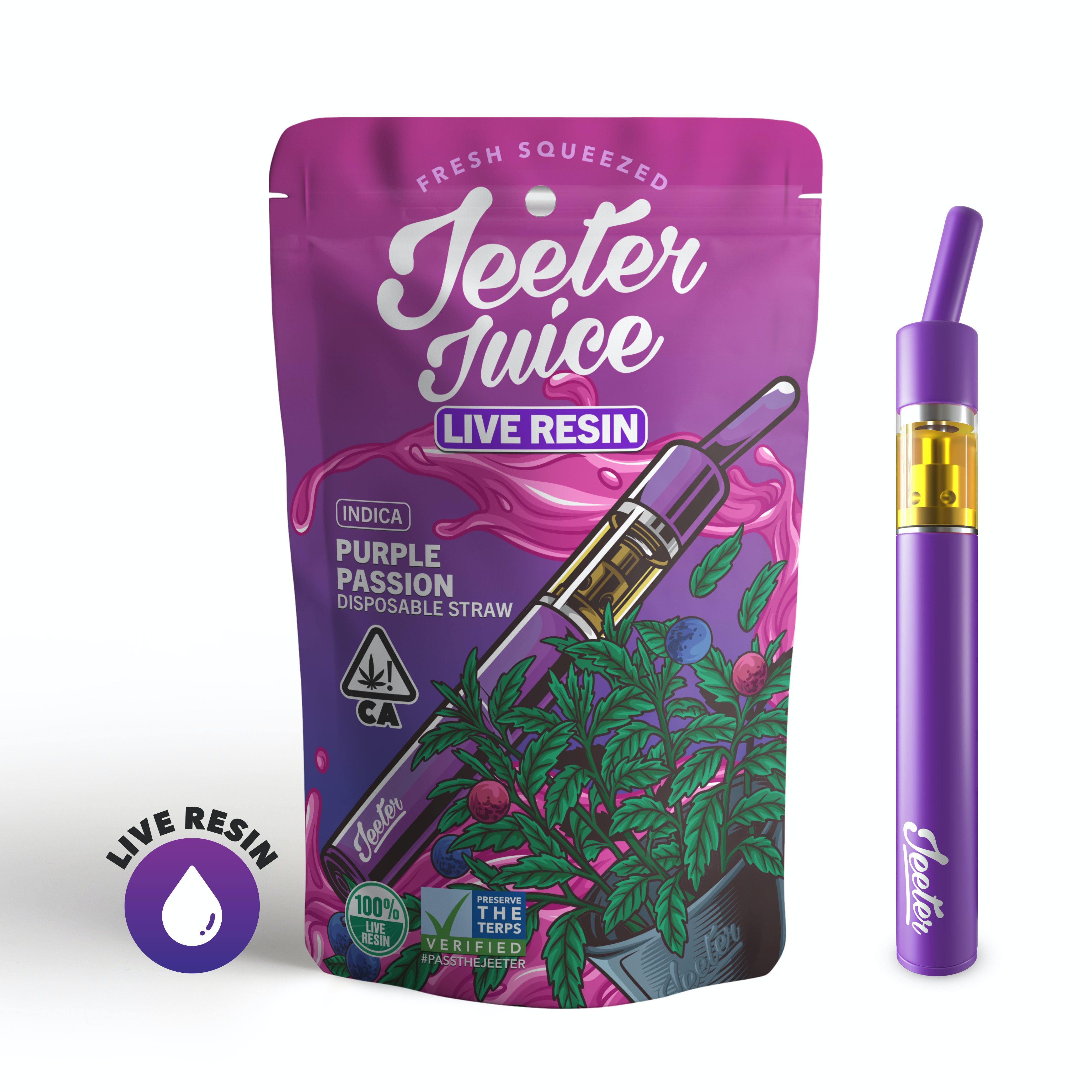Jeeter Juice Live Resin Disposable Straw - Purple Passion