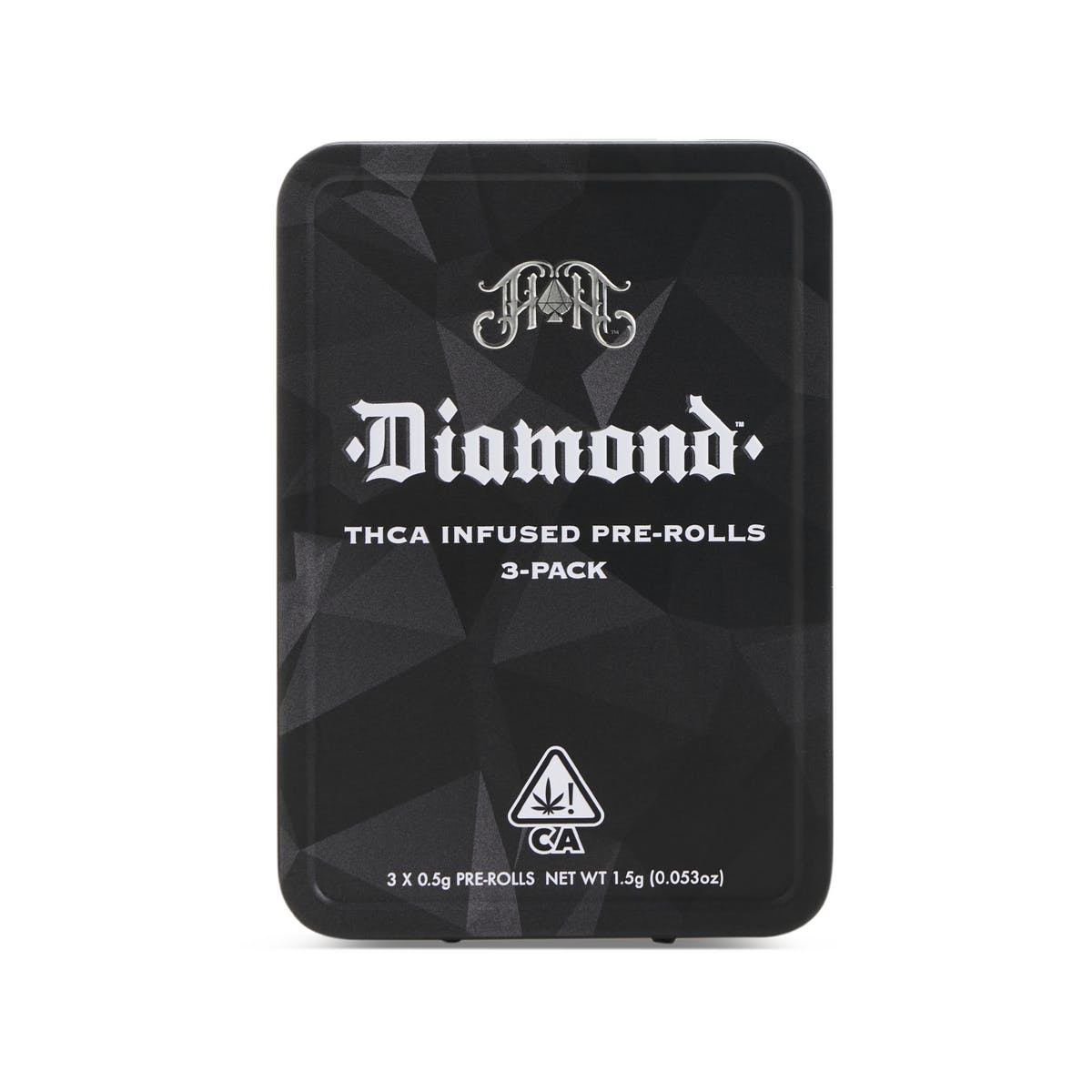 Black Triangle | Indica - Diamond THCA-Infused Pre-Rolls - 1.5G Three-Pack