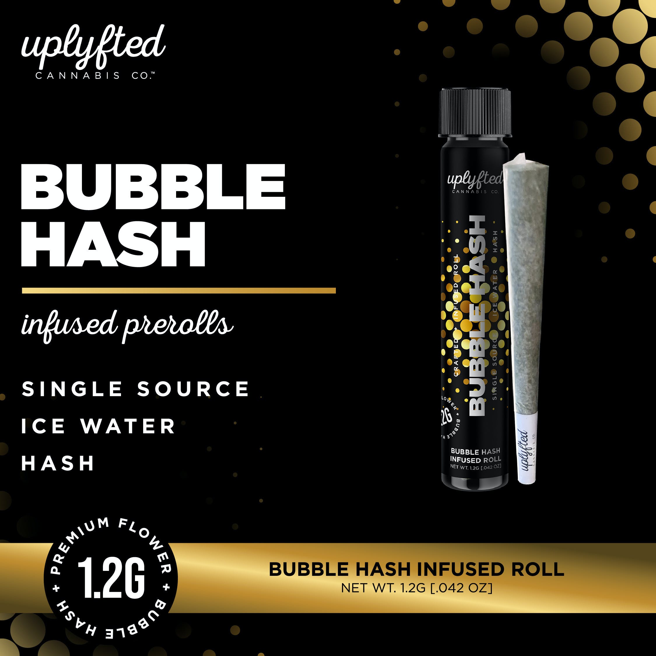 1.2g Bubble Hash Infused Pre-Roll - Grape Gas x Spritzer Hash