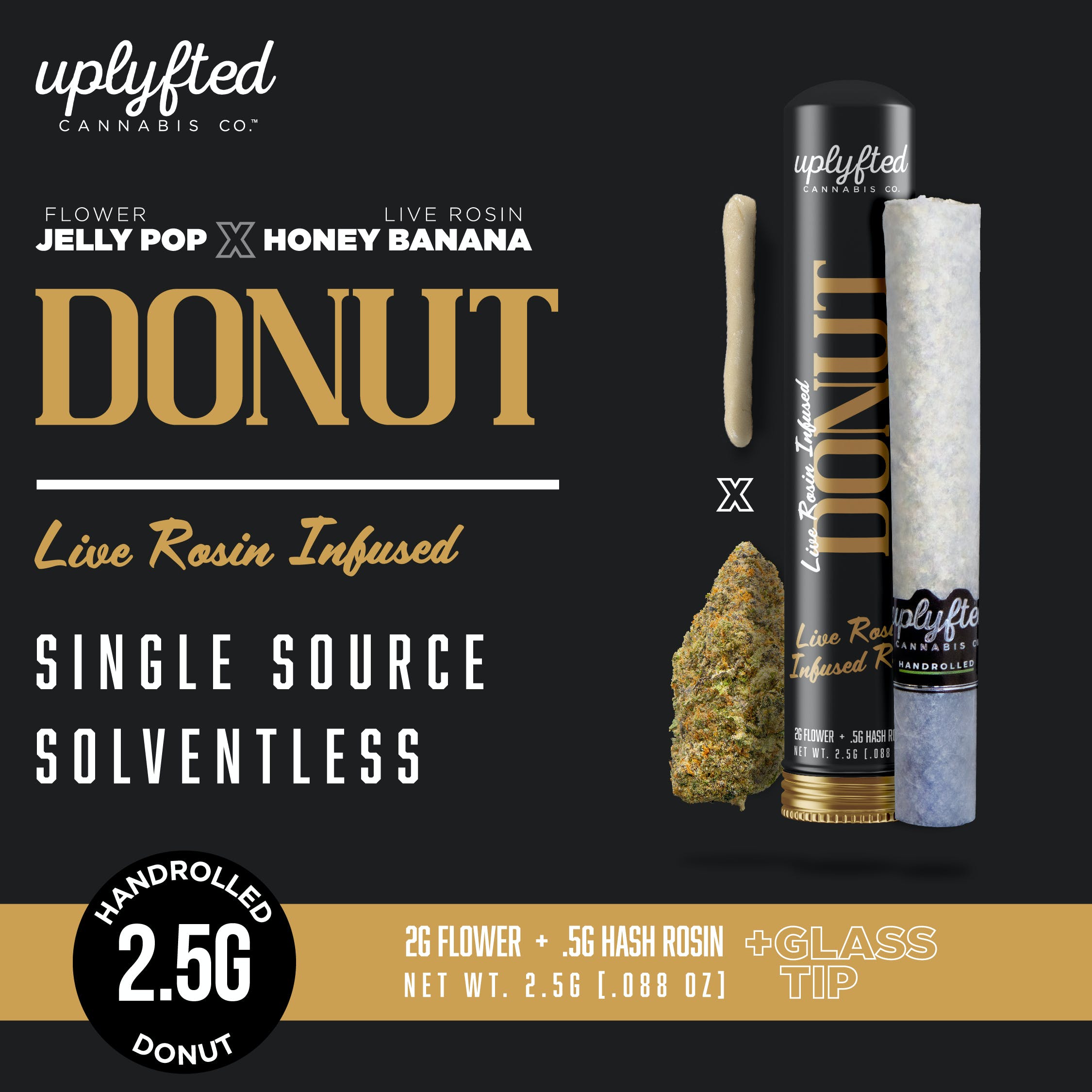 2.5g Live Rosin Donut - Jelly Pop X Honey Banana