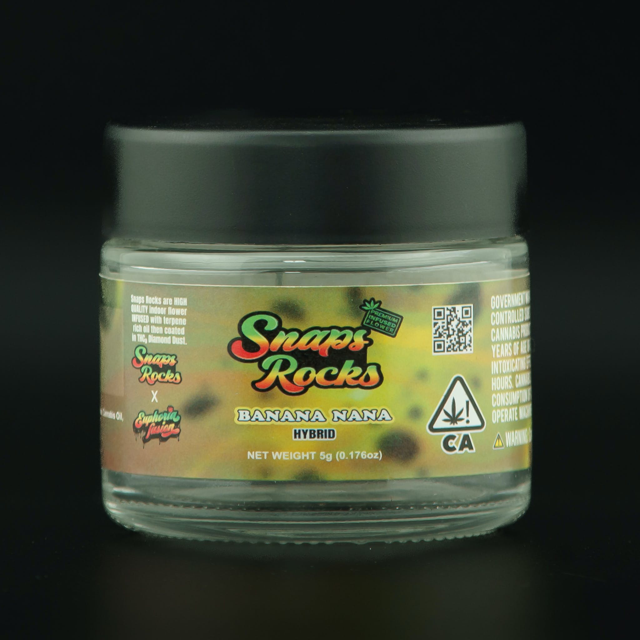 Snaps Rocks Banana Nana - Cannabis Oil & THCa diamond Infused - 5g Jar