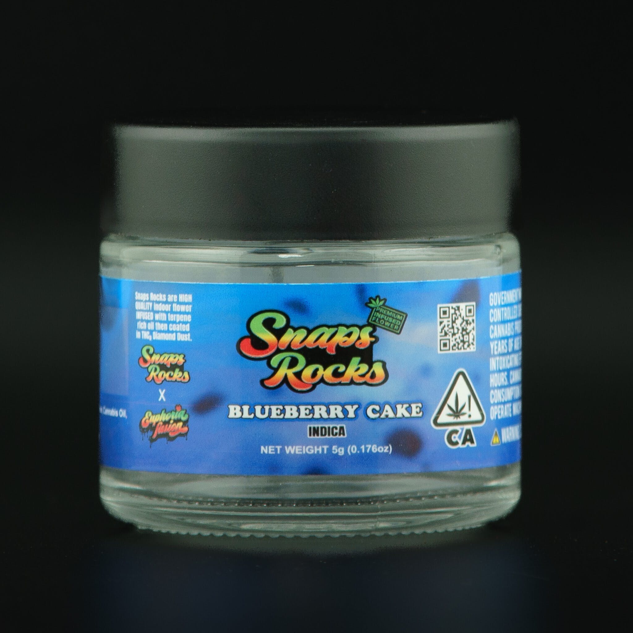 Snaps Rocks Blueberry Cake - Cannabis Oil & THCa diamond Infused - 5g Jar