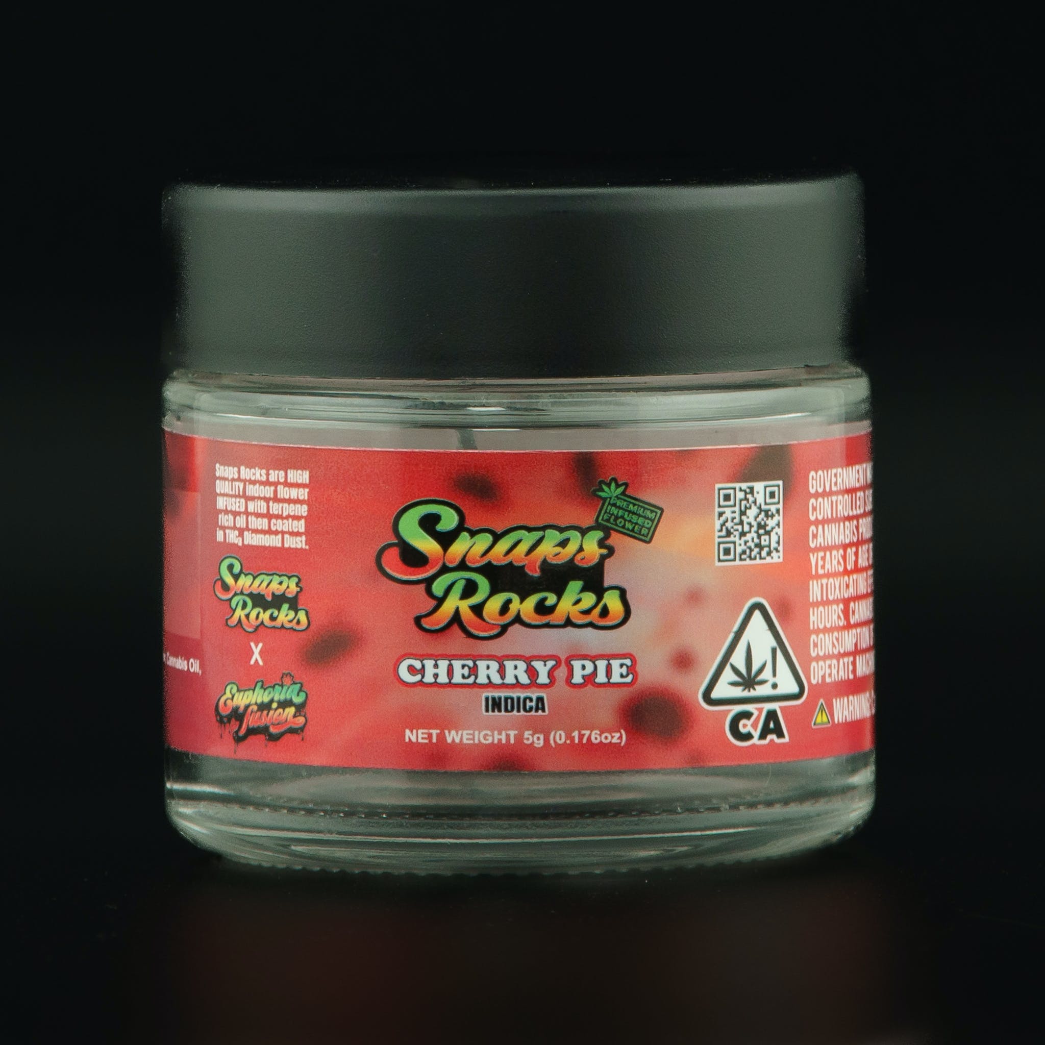 Snaps Rocks Cherry Pie - Cannabis Oil & THCa diamond Infused - 5g Jar