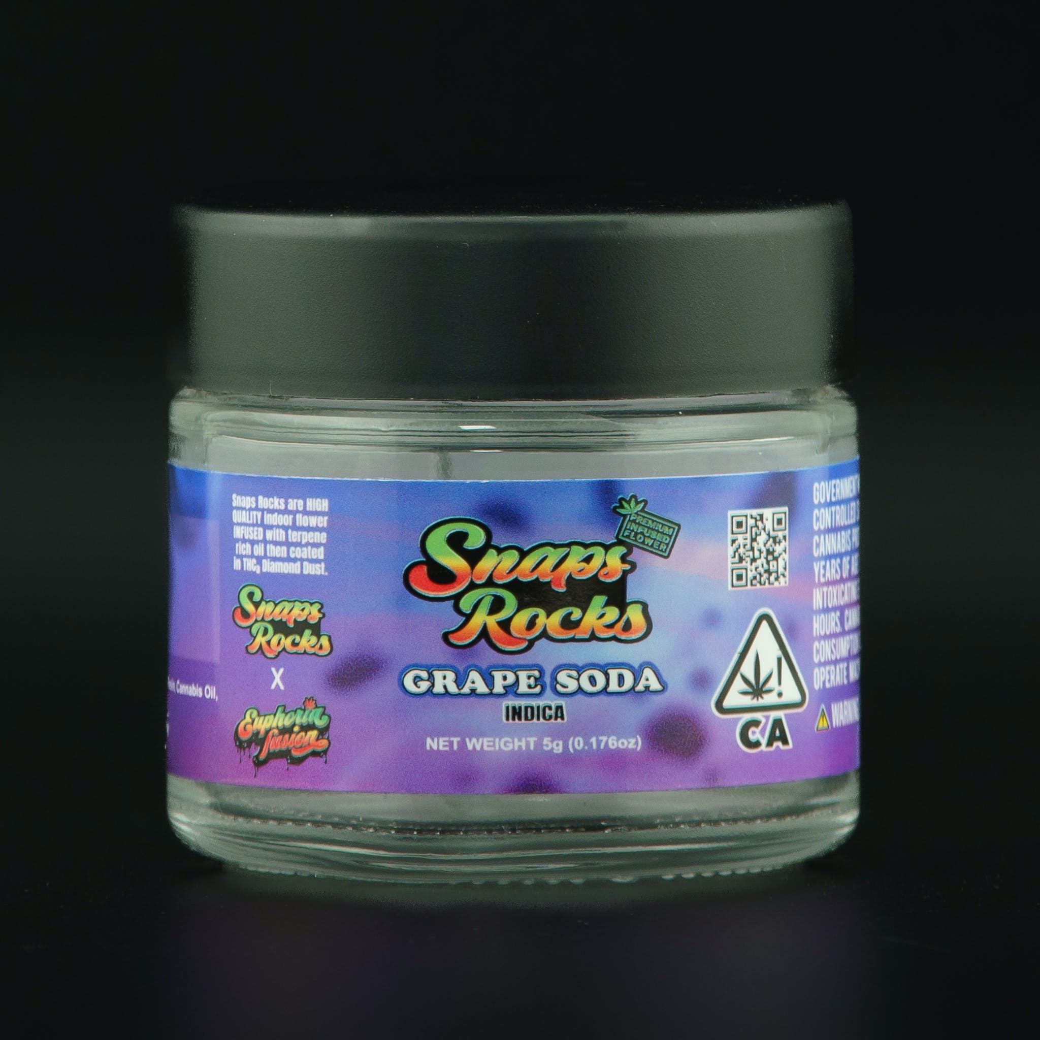 Snaps Rocks Grape Soda - Cannabis Oil & THCa diamond Infused - 5g Jar