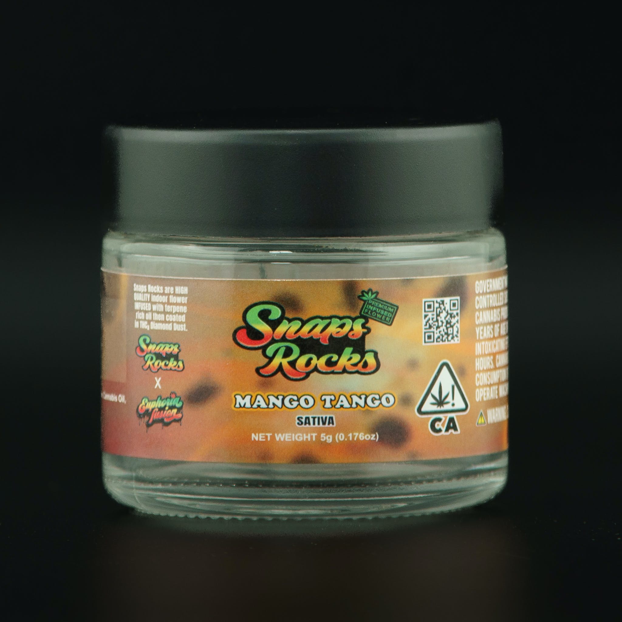 Snaps Rocks Mango Tango - Cannabis Oil & THCa diamond Infused - 5g Jar