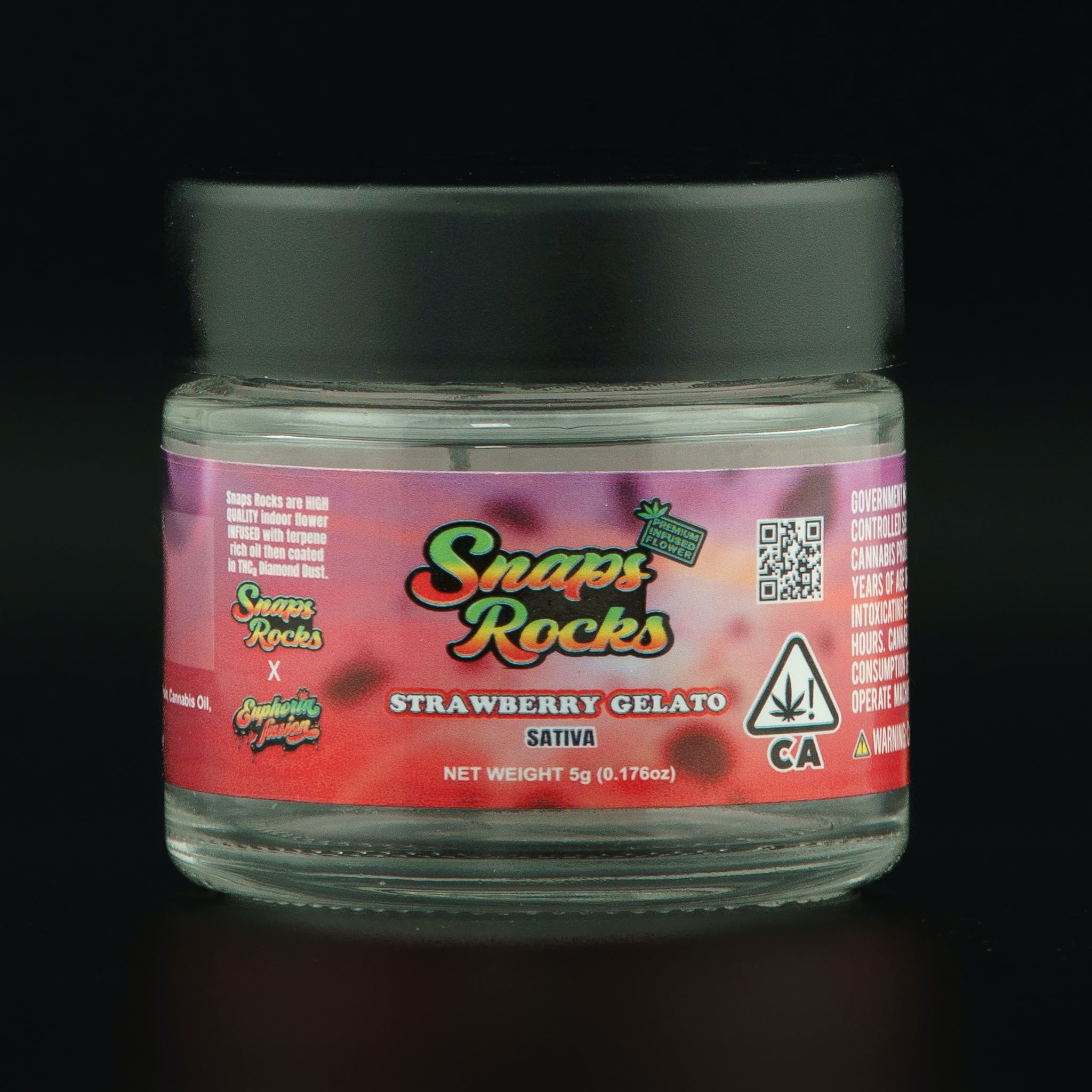 Snaps Rocks Strawberry Gelato - Cannabis Oil & THCa diamond Infused - 5g