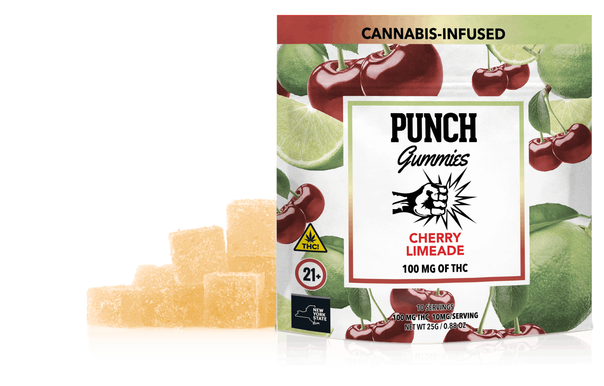 Punch Edibles - 100mg Sugar Coated Gummies- Cherry Limeade