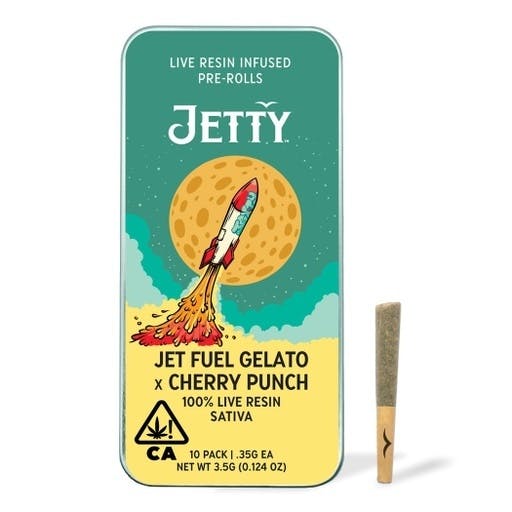 Jet Fuel Gelato x Cherry Punch Live Resin Infused Pre-Rolls 10 Packs (3.5g)