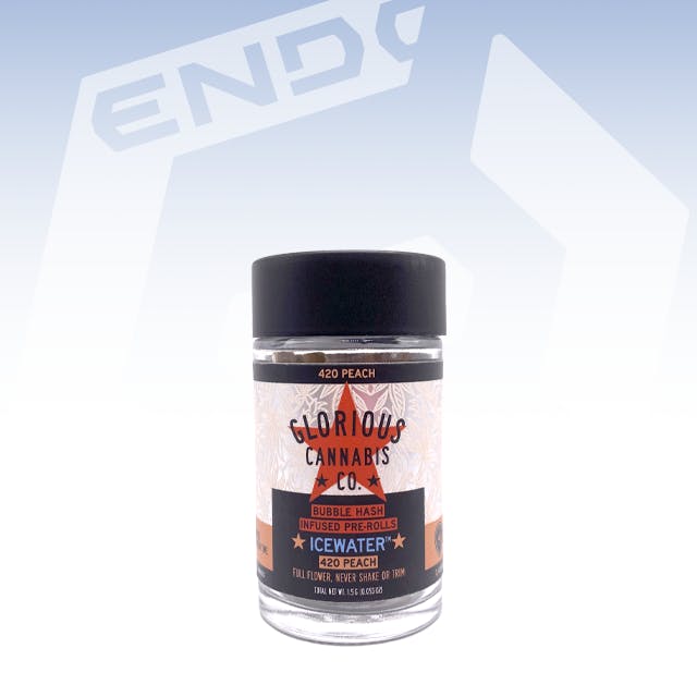 GLORIOUS PEACH BUBBLE HASH INFUSED .5G PRE ROLL PACK(3*.5G)