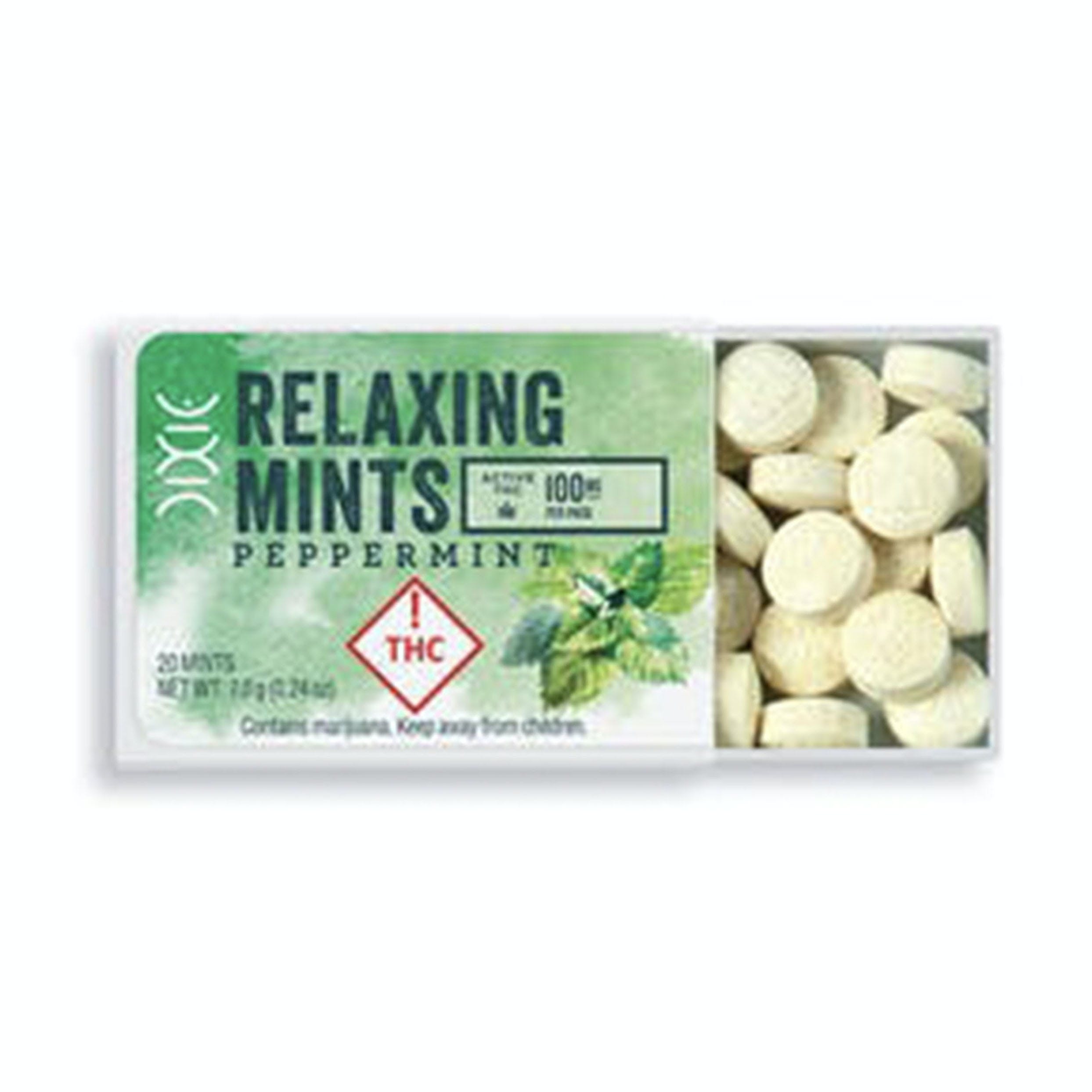 DIXIE MINTS RELAXING PEPPERMINT 100MG MED