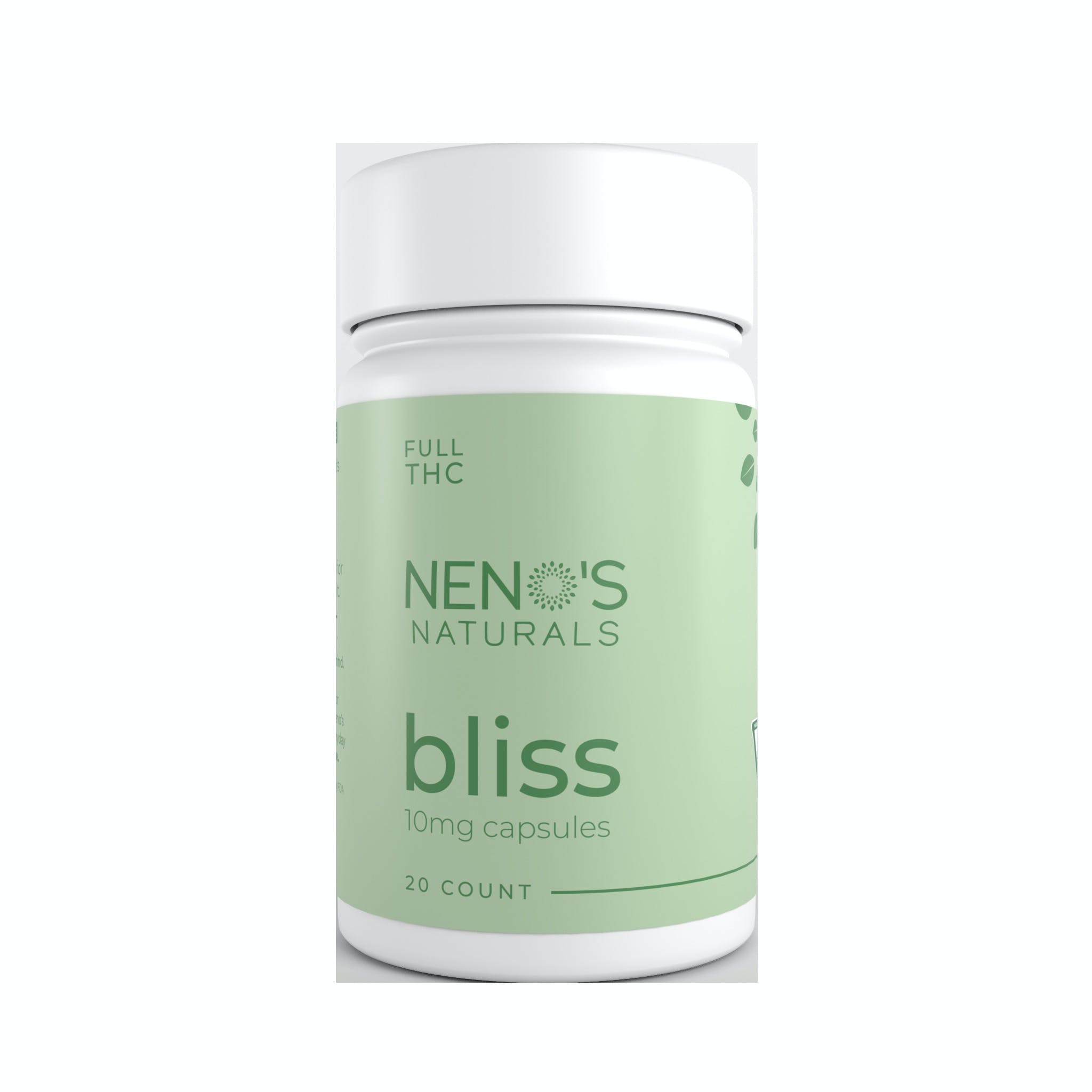 NENO'S NATURALS BLISS THC 200MG CAPSULES (20 PACK) REC