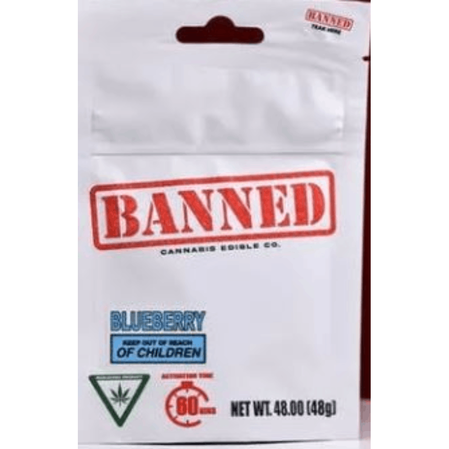 (MED) Banned Edibles - Blueberry Gummies 200mg