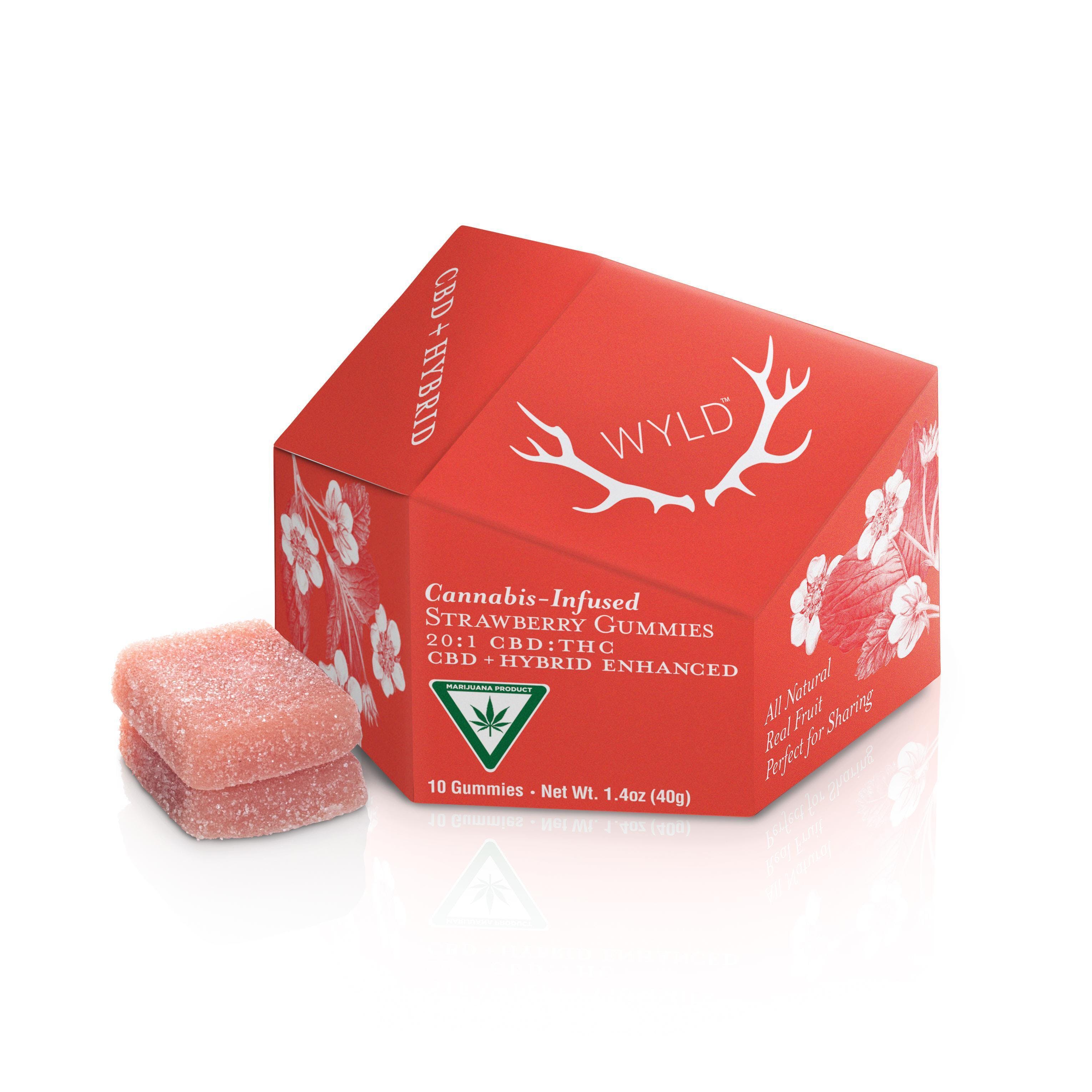 WYLD - Strawberry Gummies 20:1 CBD:THC 200mg: