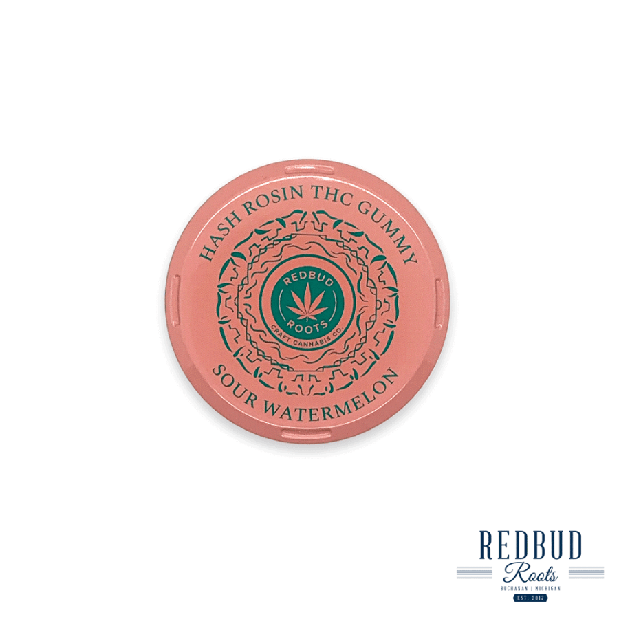 Redbud Roots - Sour Watermelon Hash Rosin Gummies (REC)