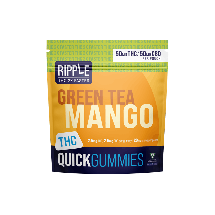Ripple Quick Gummies - Green Tea Mango 100mg 1:1 (REC)