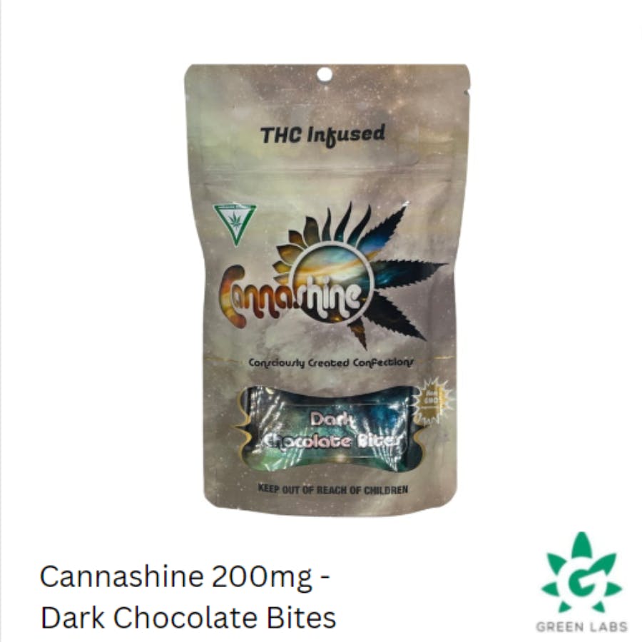 Cannashine Chocolate Bites 200mg - Dark Chocolate