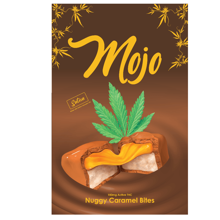 Mojo Chocolates - Nuggy Caramel Peanut Bites 100mg (REC)