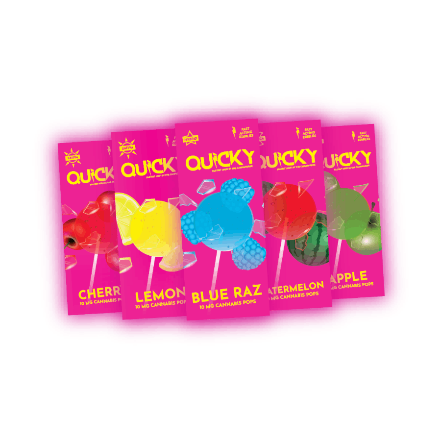 Quicky 10mg Fast Acting THC Lollipops - Apple