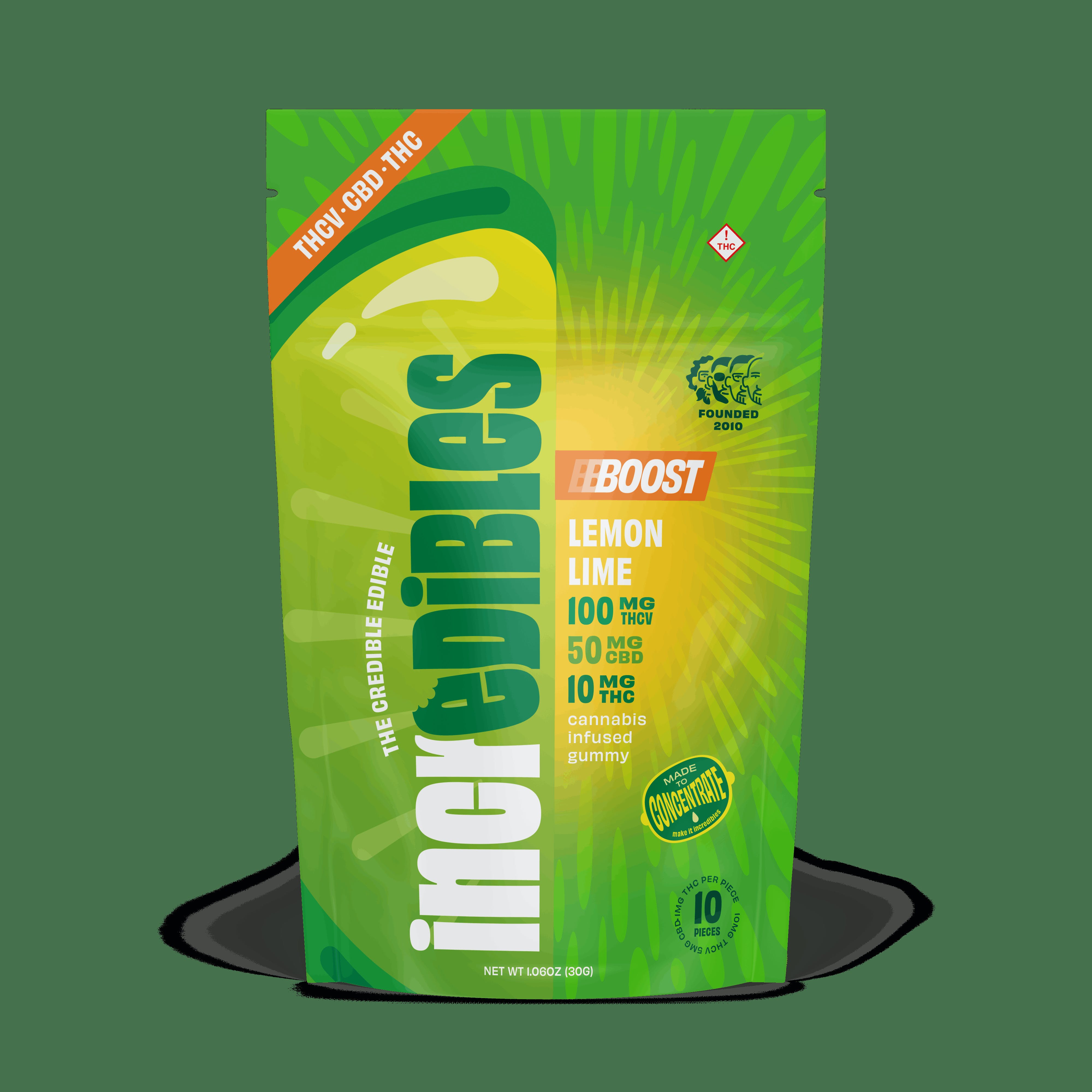 10:5:1 Boost THCV:CBD:THC Lemon Lime Gummies - 10 Pack