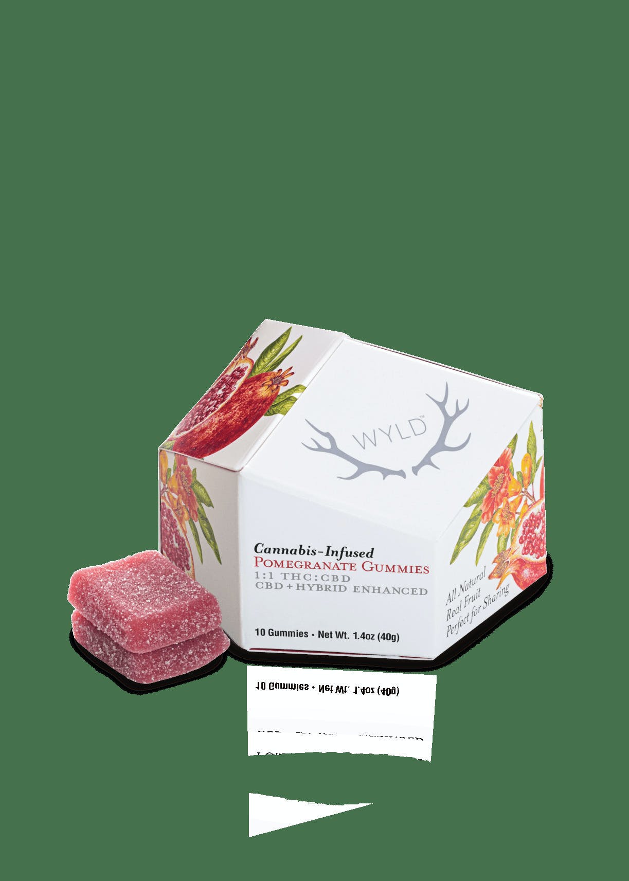 Pomegranate 1:1 CBD + Hybrid Enhanced Gummies - 10 Pack