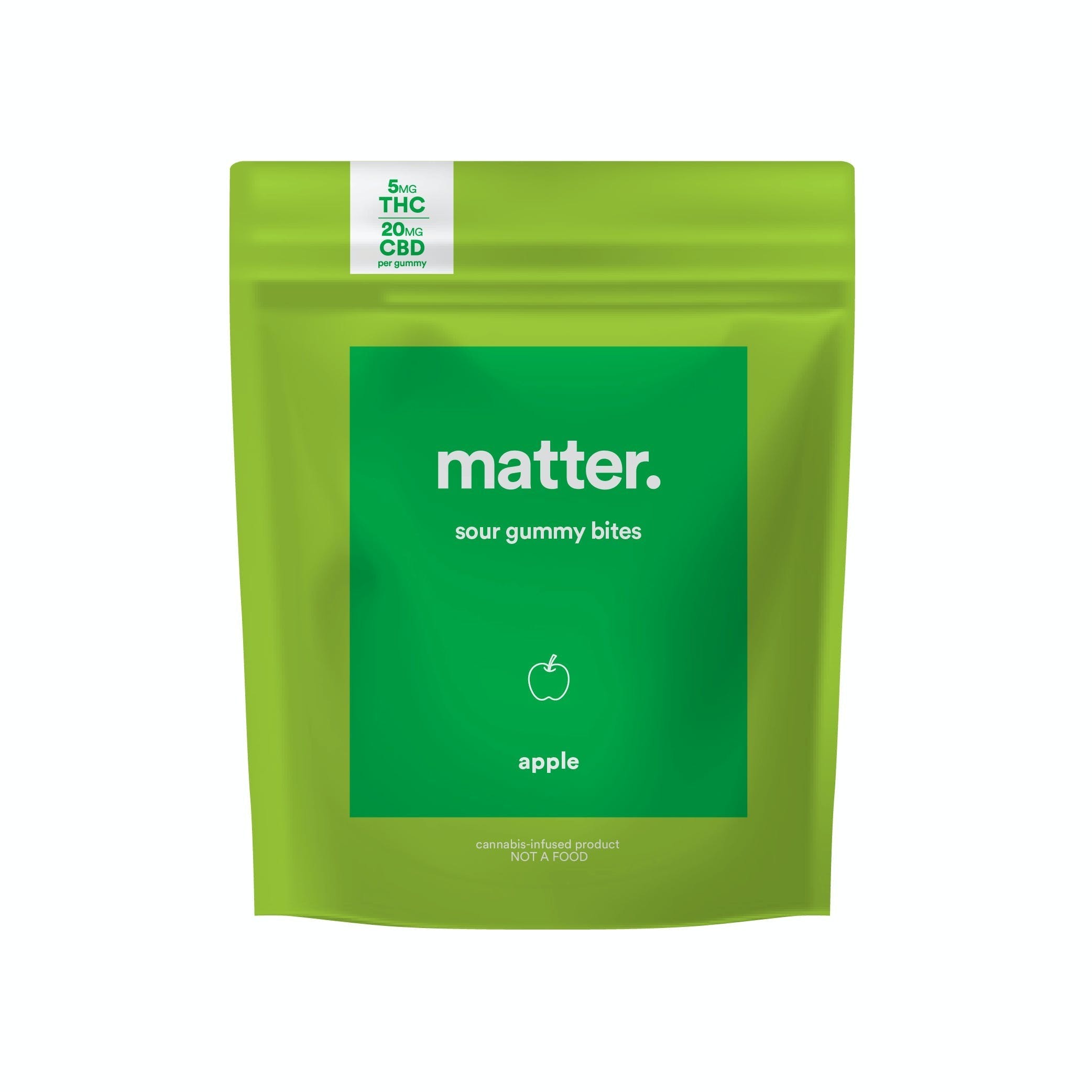 1:4 Sour Apple Gummy Bites - 20 Pack