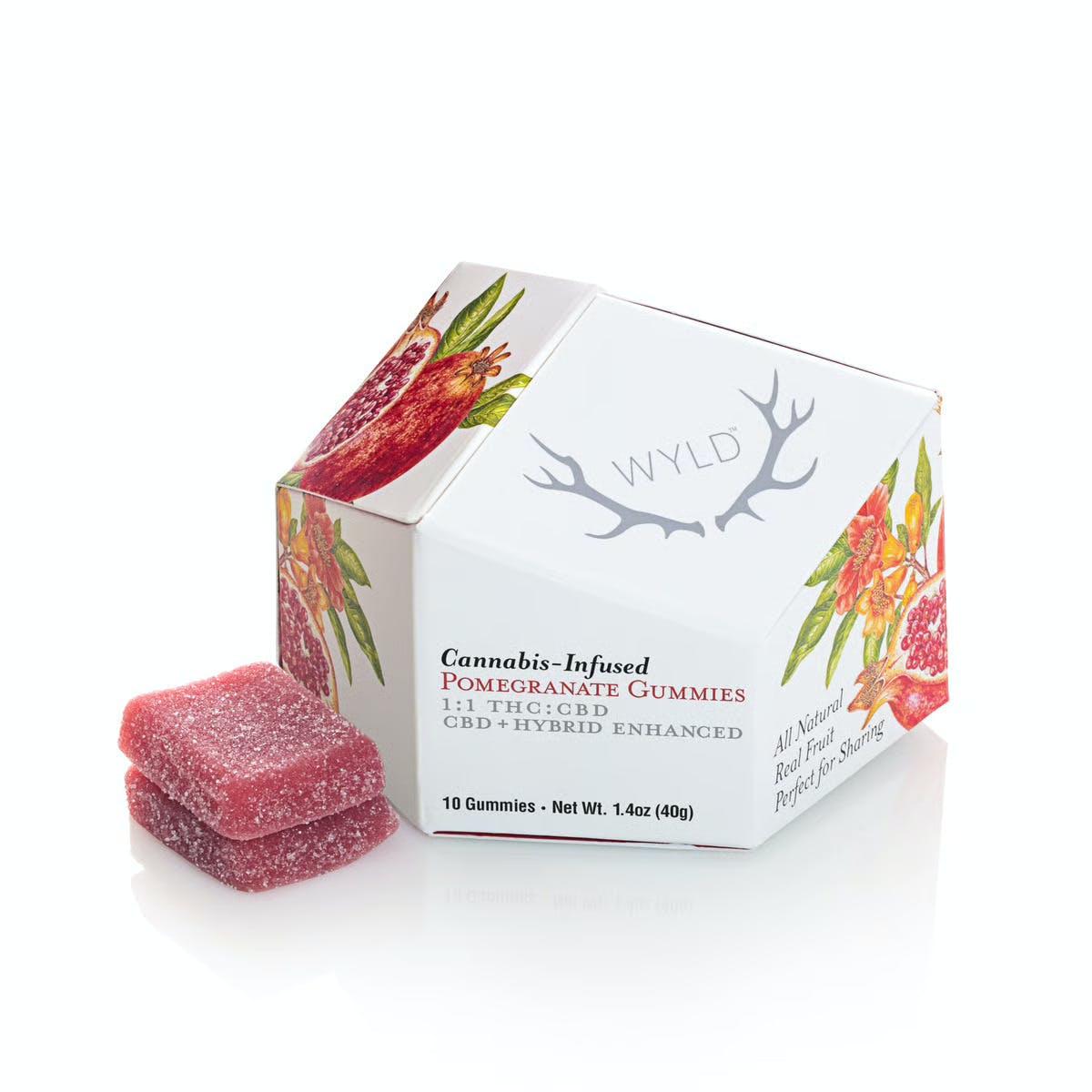 Gummies | WYLD | Pomegranate [1:1 THC:CBD] [10pk]