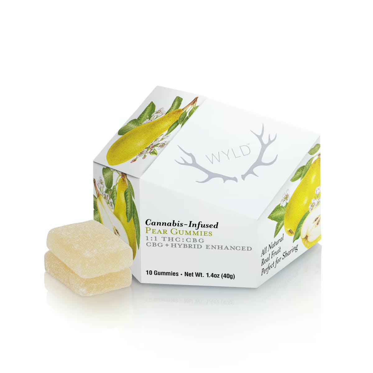 Gummies | WYLD | Pear [1:1 THC:CBG] [10pk]