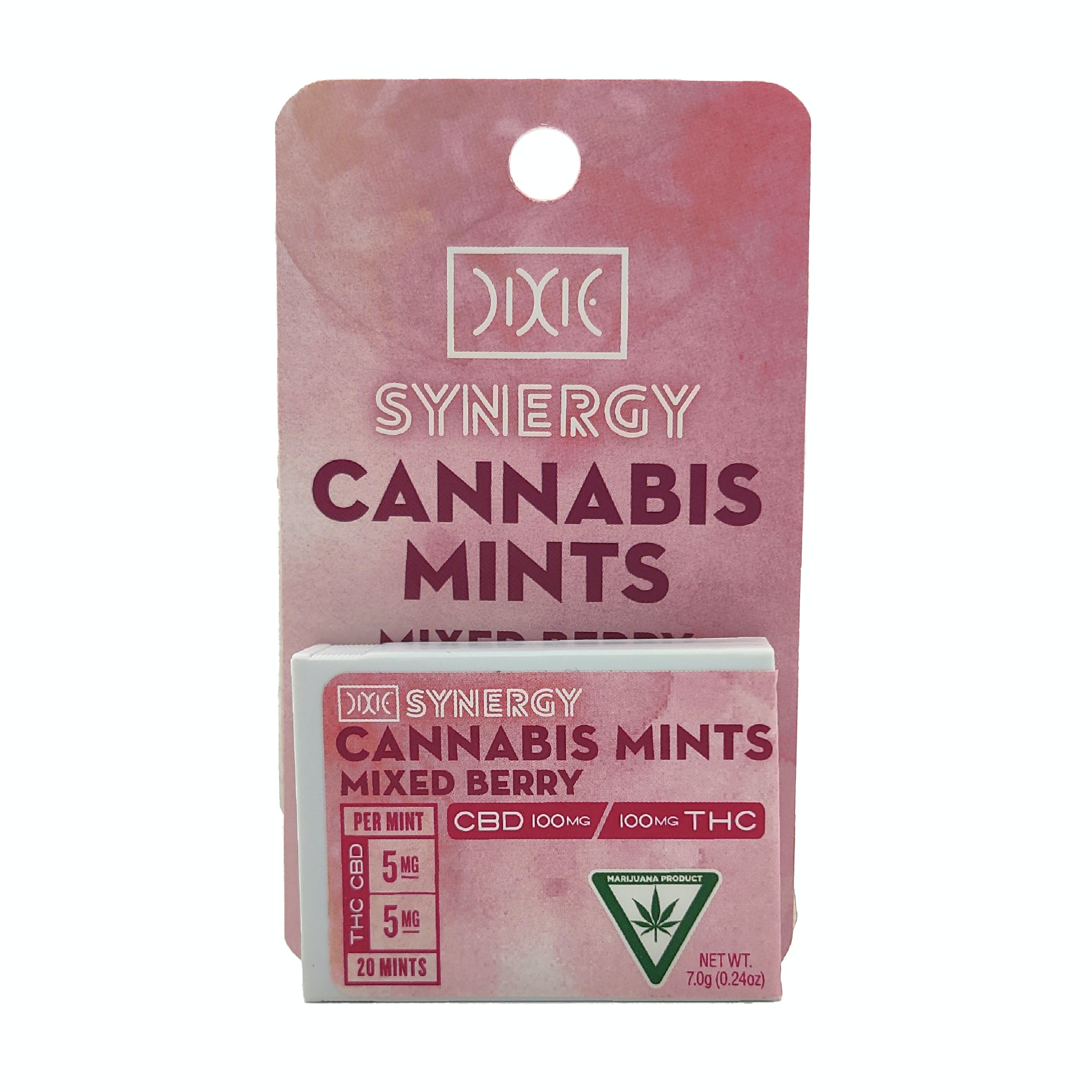 DIXIE SYNERGY MIXED BERRY 1:1 CBD/THC MINTS 100MG REC